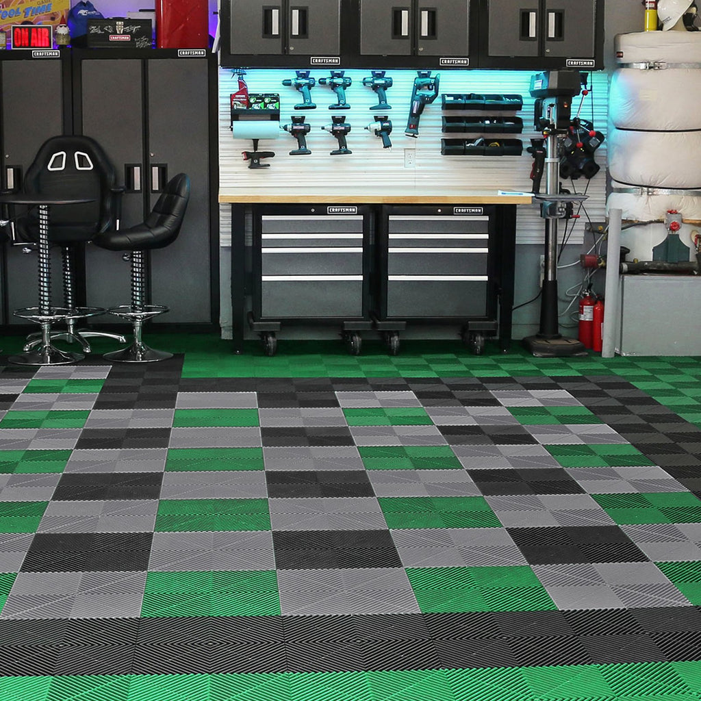 Sujungiami drenažiniai kilimėliai VEVOR GS-30*30*1.5-B, 24 vnt. rinkinys