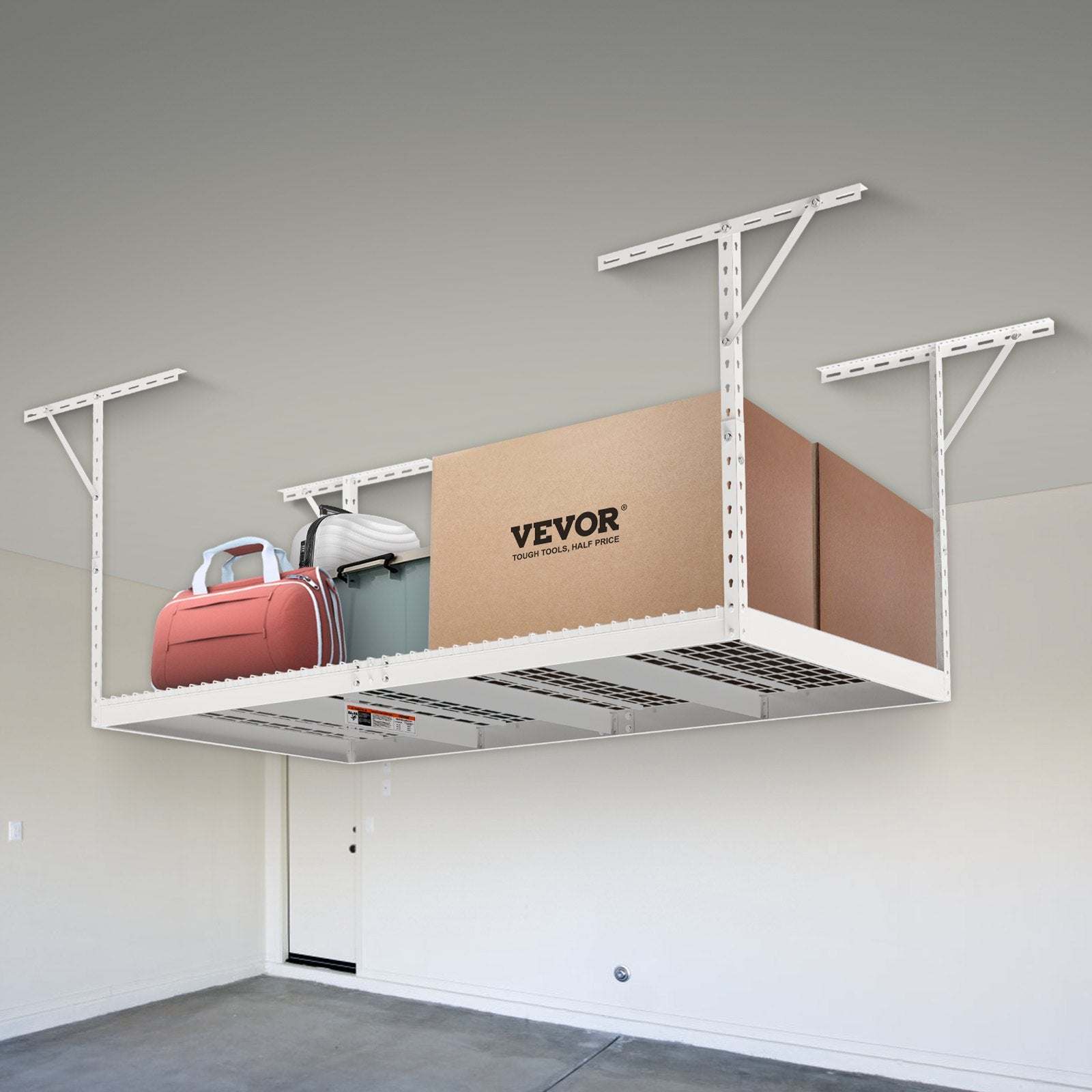 Lubinė garažo lentyna VEVOR 122x244 cm, 272 kg apkrova