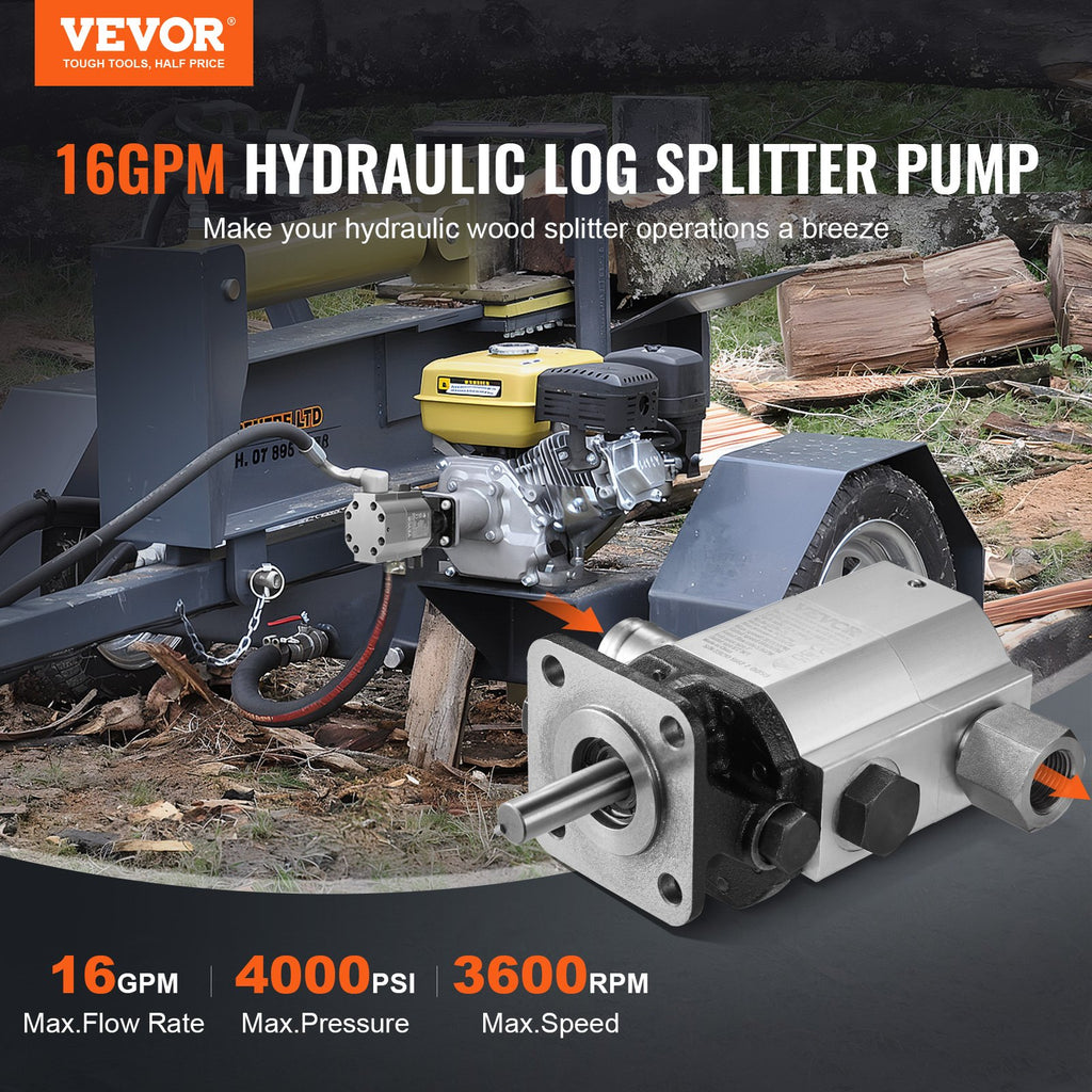 Hidraulinis malkų skaldyklės siurblys VEVOR CLB16GPM, 60,6 l/min