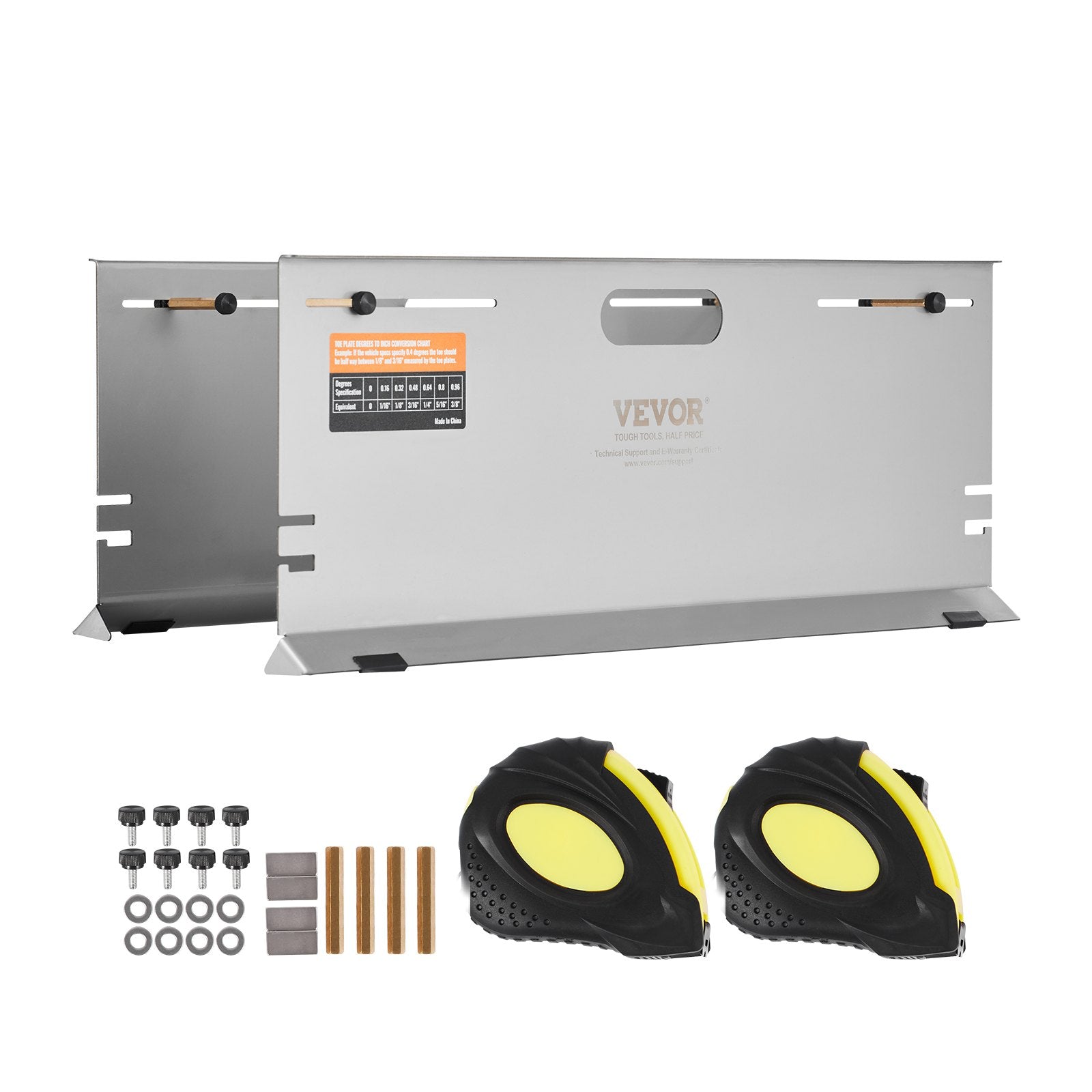 Ratų suvedimo įrankis VEVOR WBS-010, nerūdijančio plieno plokštės.