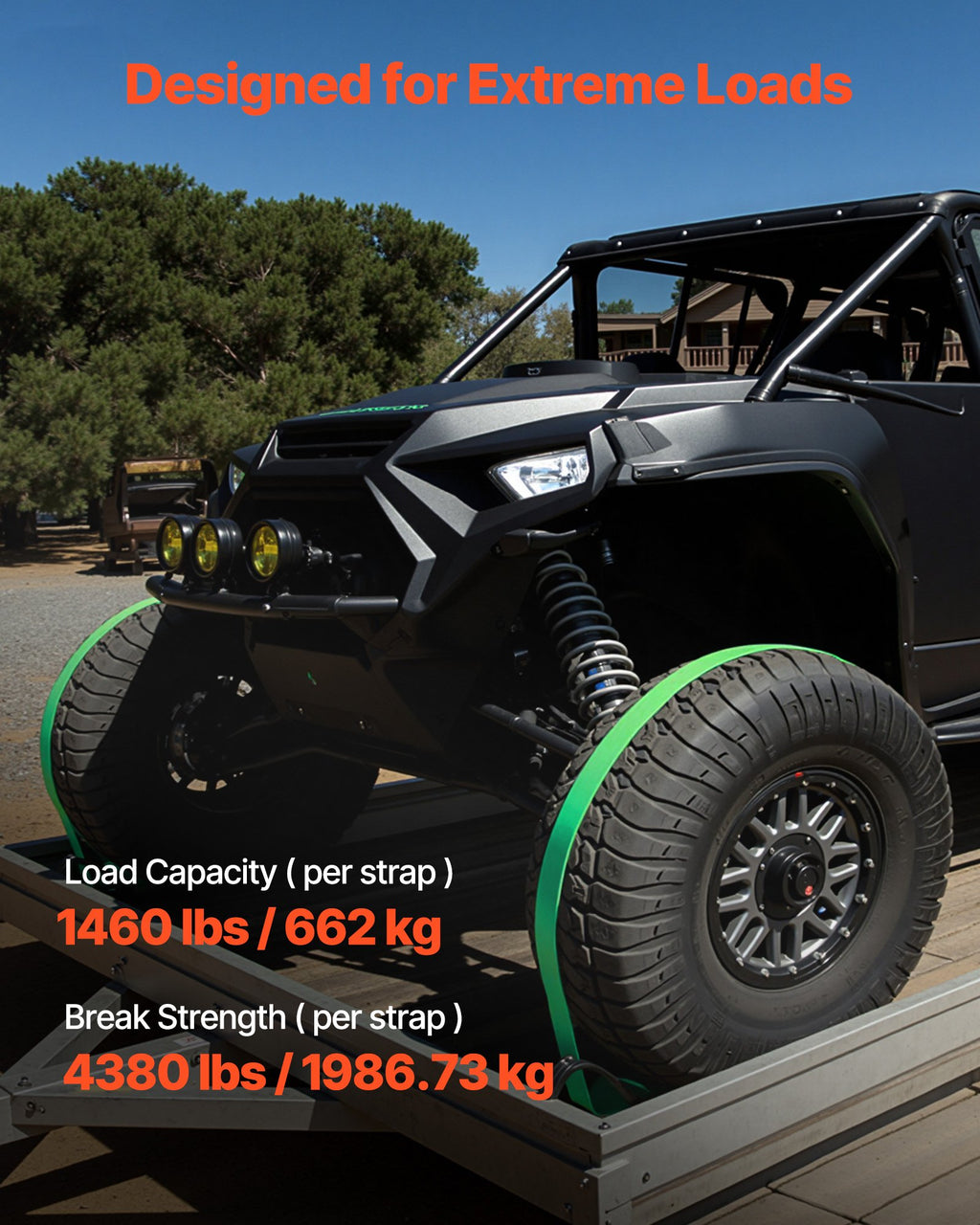 Ratų tvirtinimo diržų komplektas VEVOR XM0511, 1986 kg