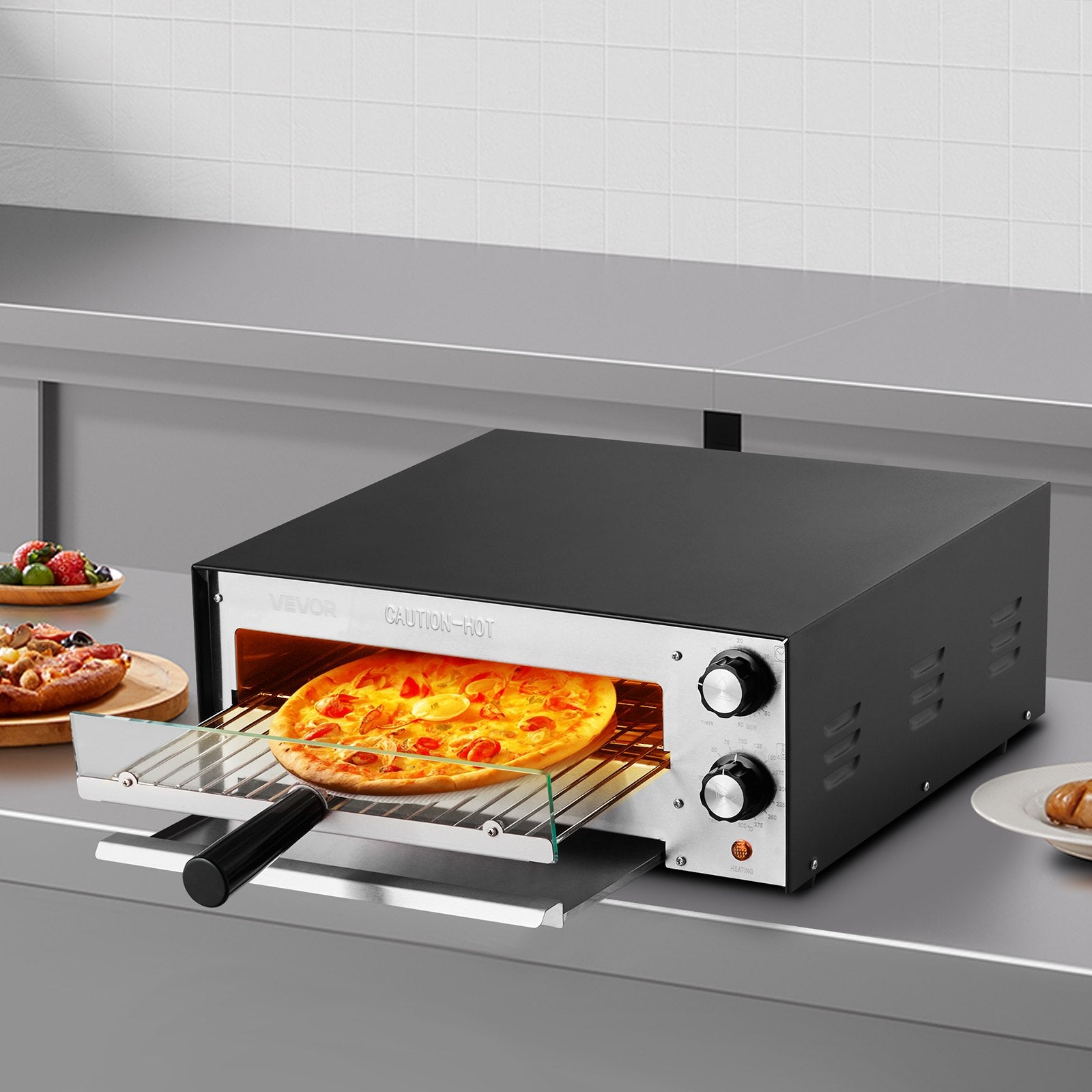 Elektrinė picų krosnelė VEVOR DBS-1-EU, 1450 W