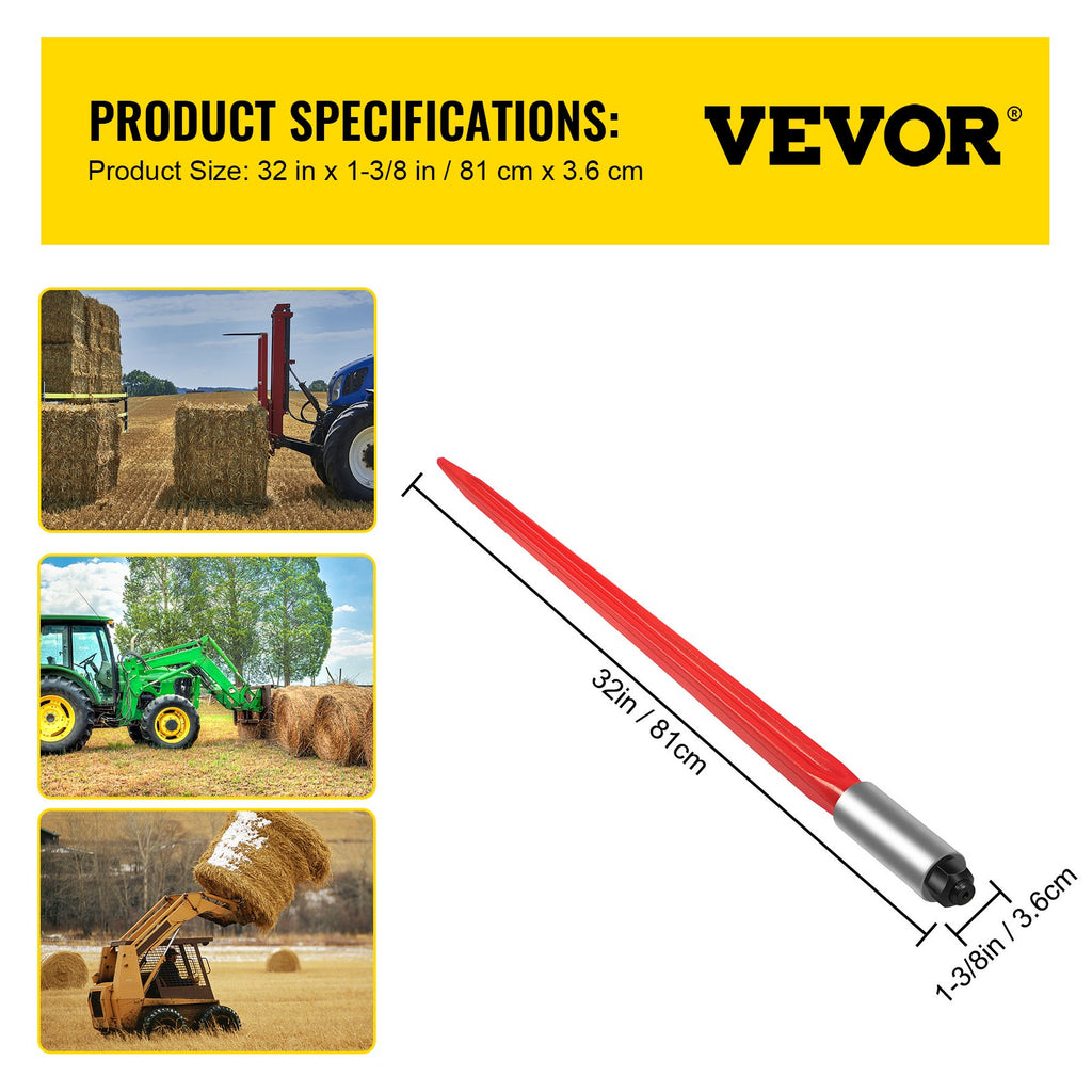 Šieno iešmas VEVOR 32", 612 kg keliamoji galia