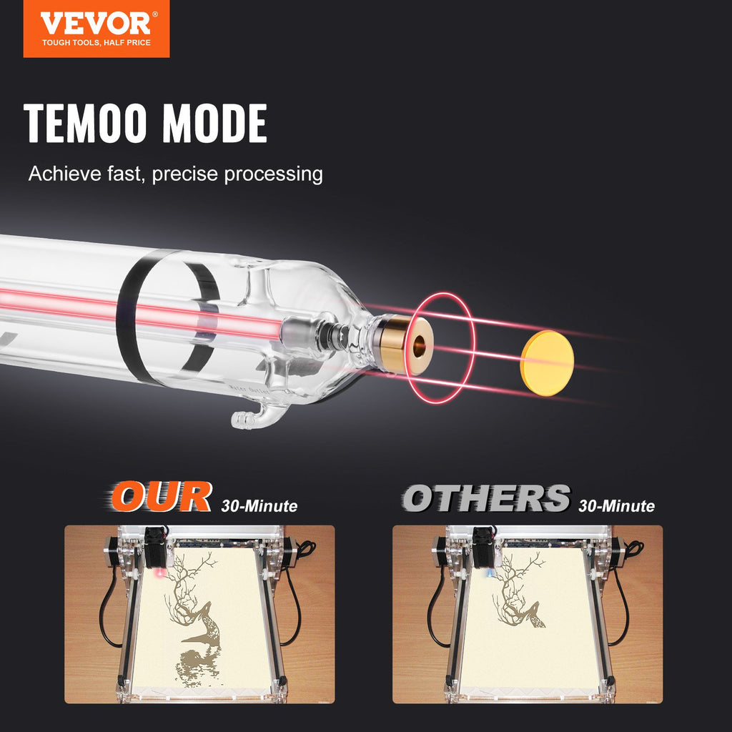 CO2 lazerio vamzdis VEVOR T90, 90W