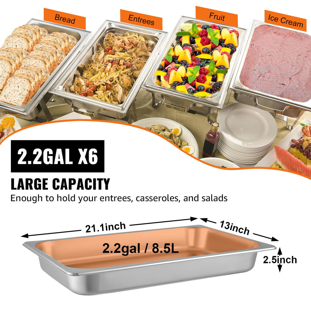 Gastronominiai indai VEVOR GN 1/1, 6 vnt., 8,5 l