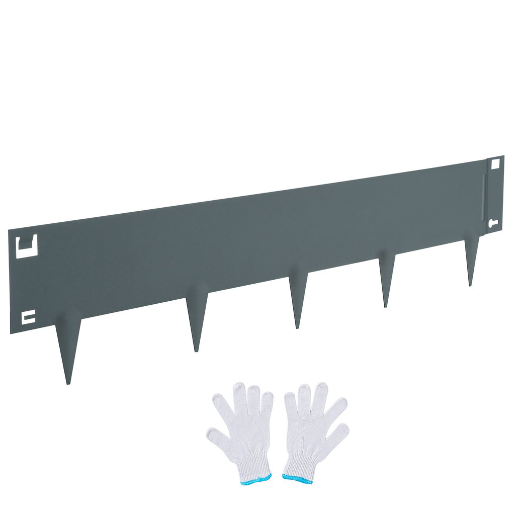 Plieniniai vejos apvadai VEVOR CYGREY39*5in, 5 vnt. rinkinys