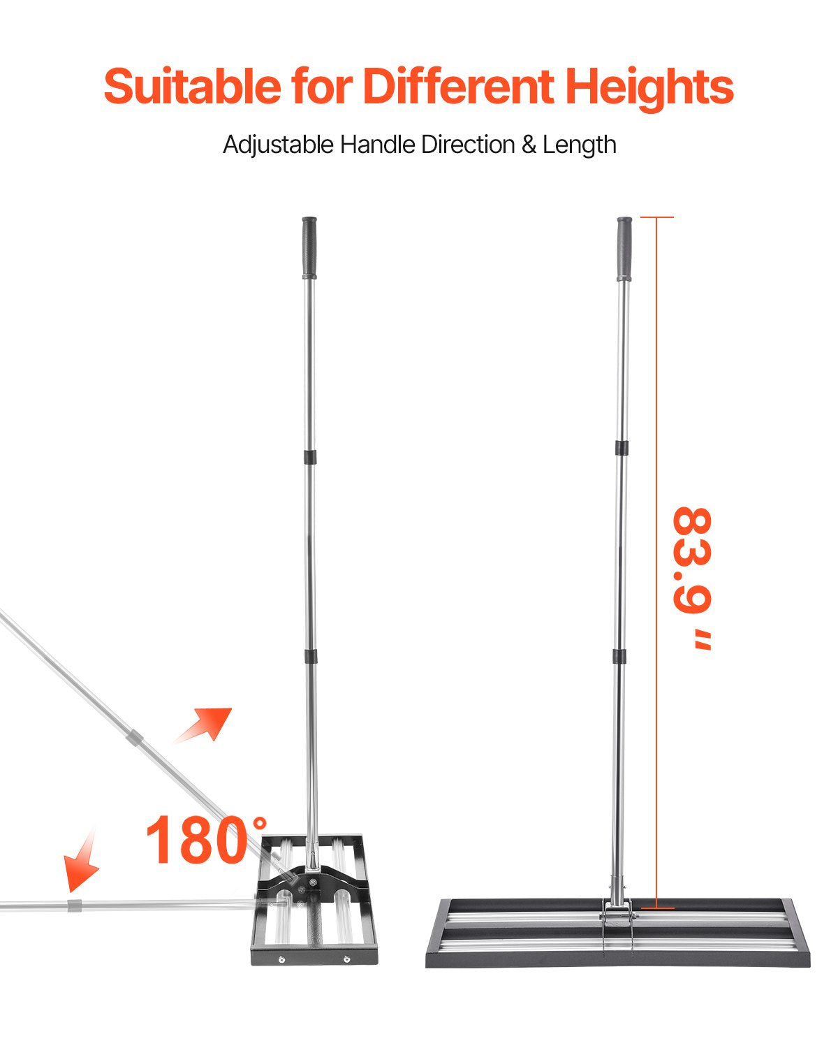 Vejos lyginimo grėblys VEVOR LJY9005, 76 cm pločio pagrindas