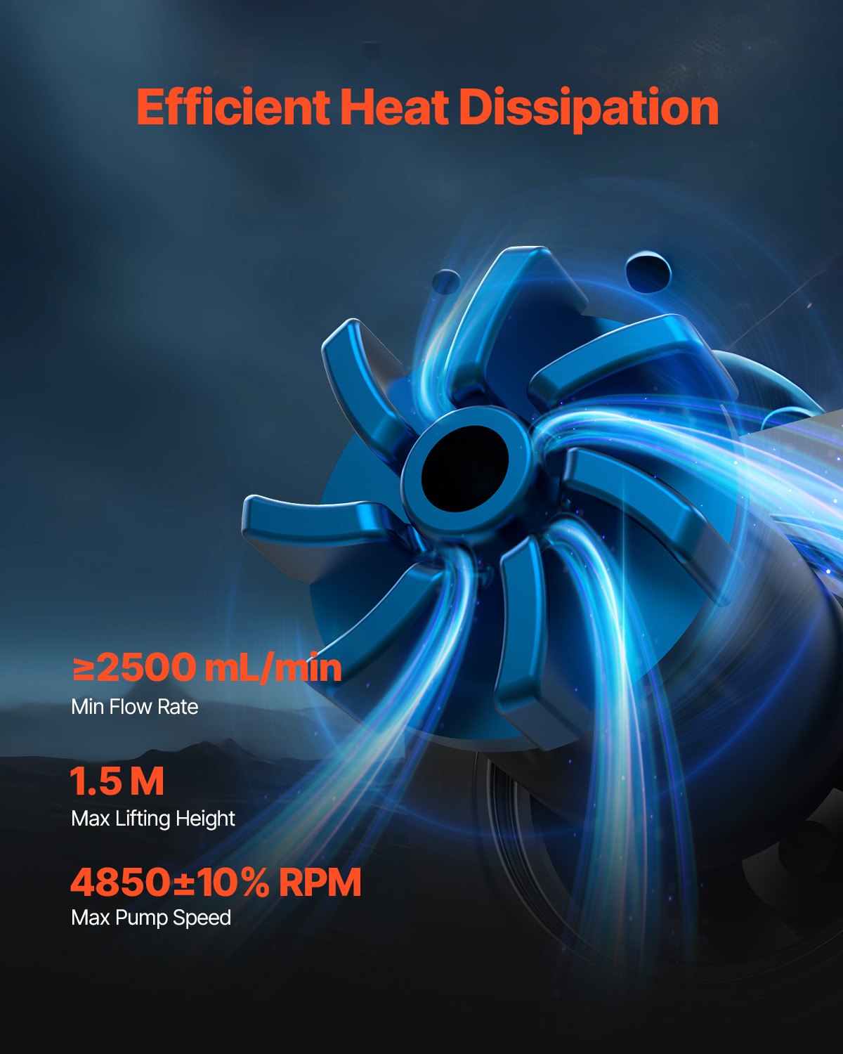 Procesoriaus aušintuvas skysčiu VEVOR YC-01-SS-003, 360 mm su LCD ekranu