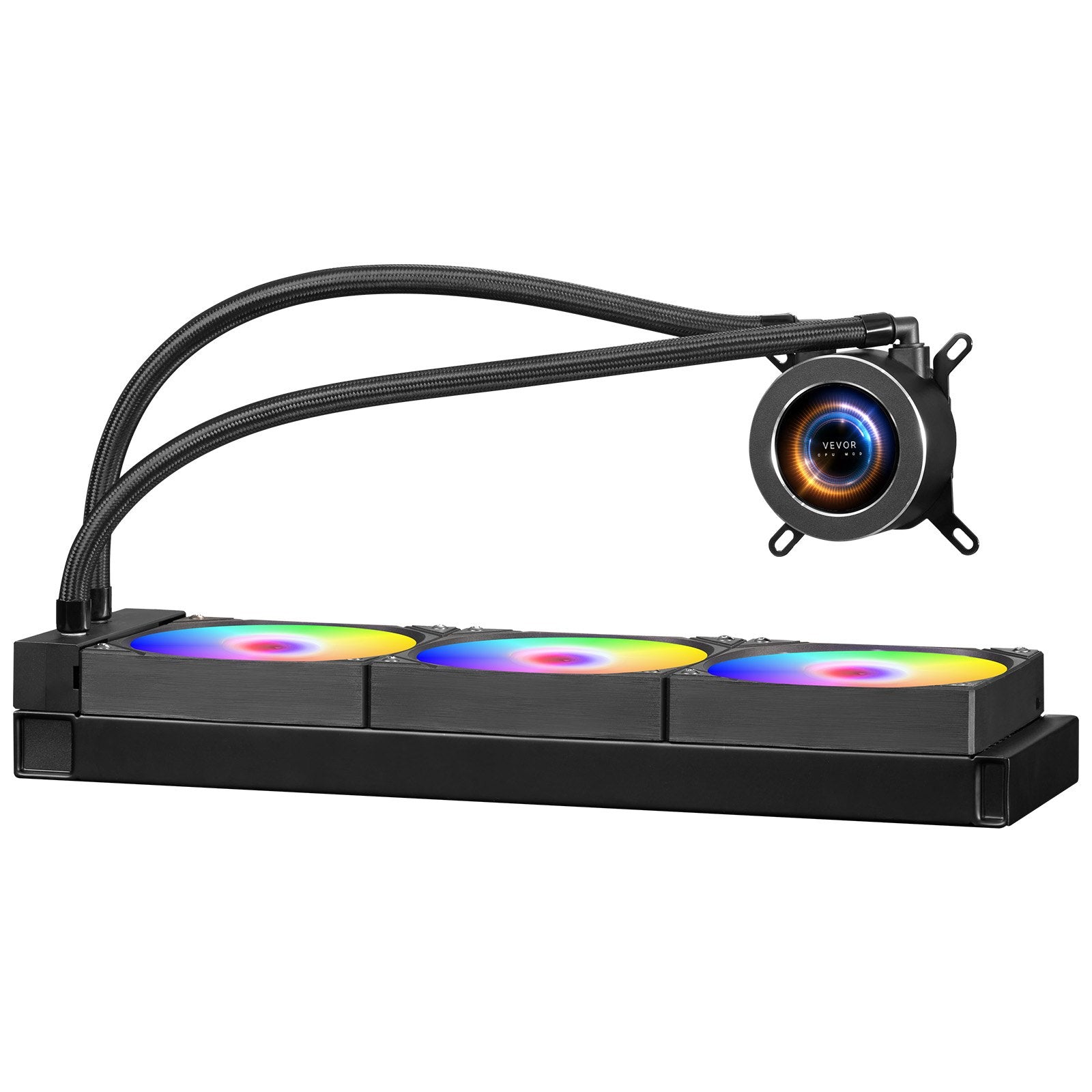 Procesoriaus aušintuvas skysčiu VEVOR YC-01-SS-003, 360 mm su LCD ekranu