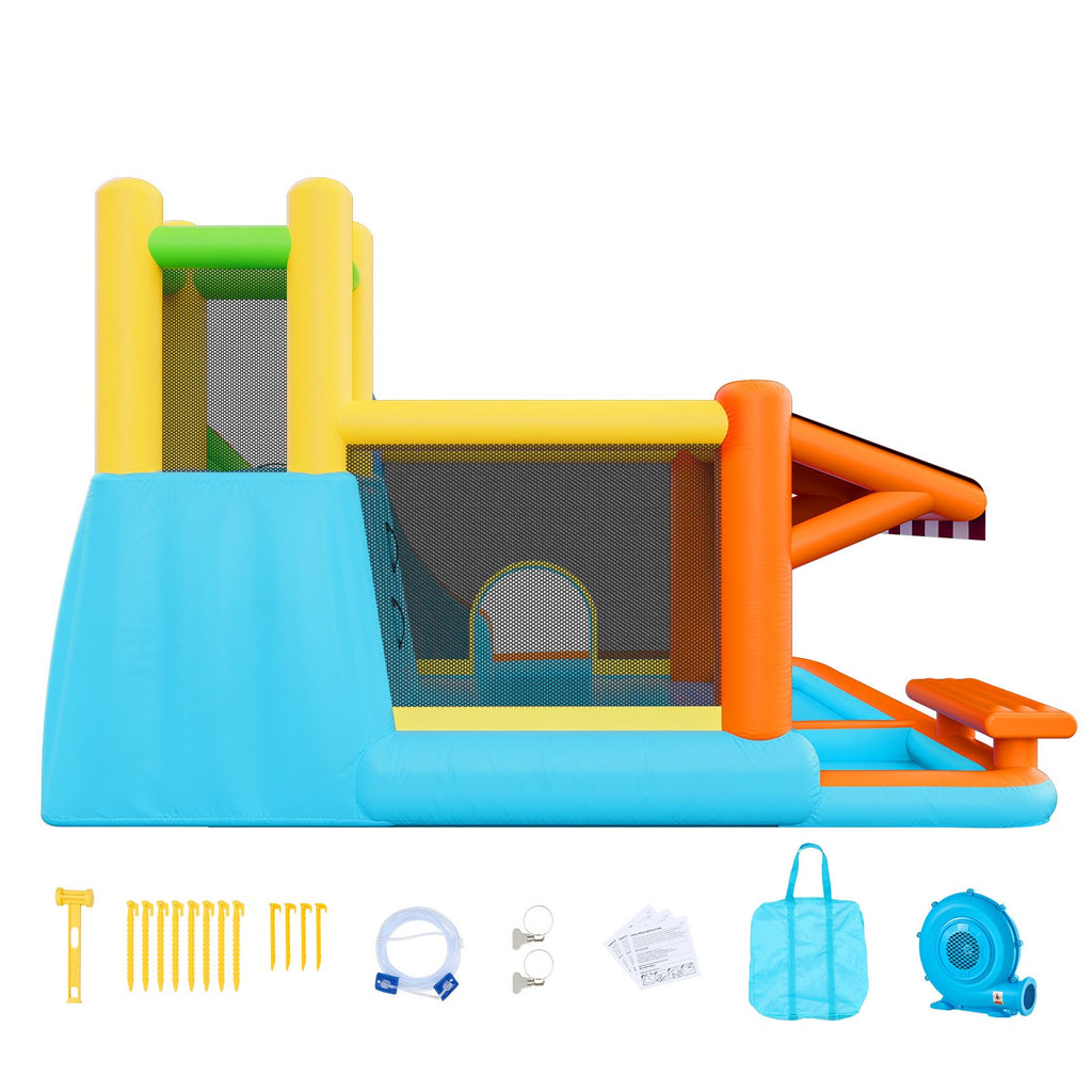 Pripučiamas batutas-vandens parkas VEVOR 82003, 4,55 x 3,9 m