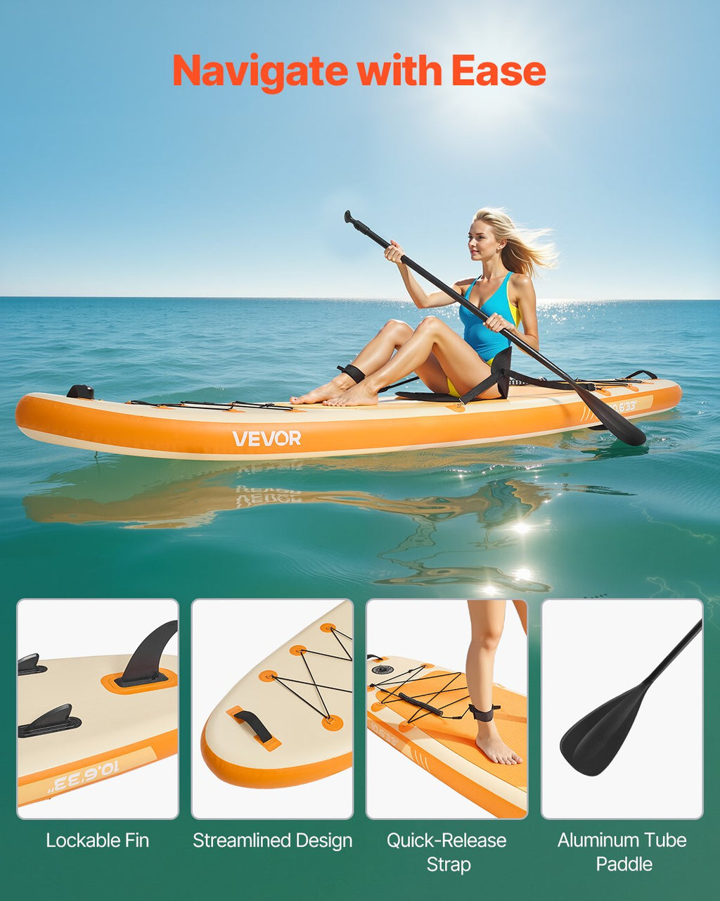 Pripučiama irklentė (SUP) VEVOR SUP-320S, su kėdute