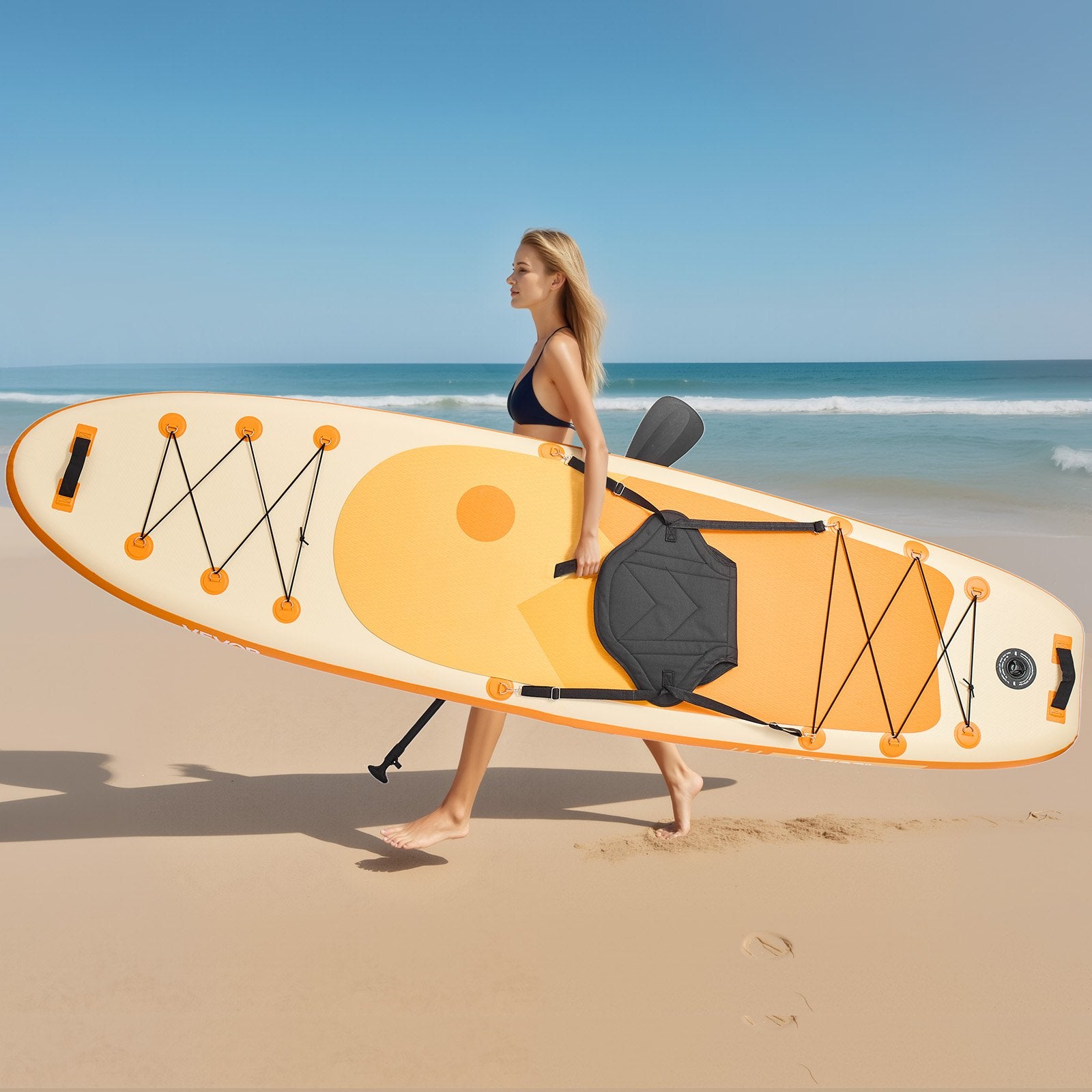 Pripučiama irklentė VEVOR SUP-305S, 305 cm ilgio su kėdute