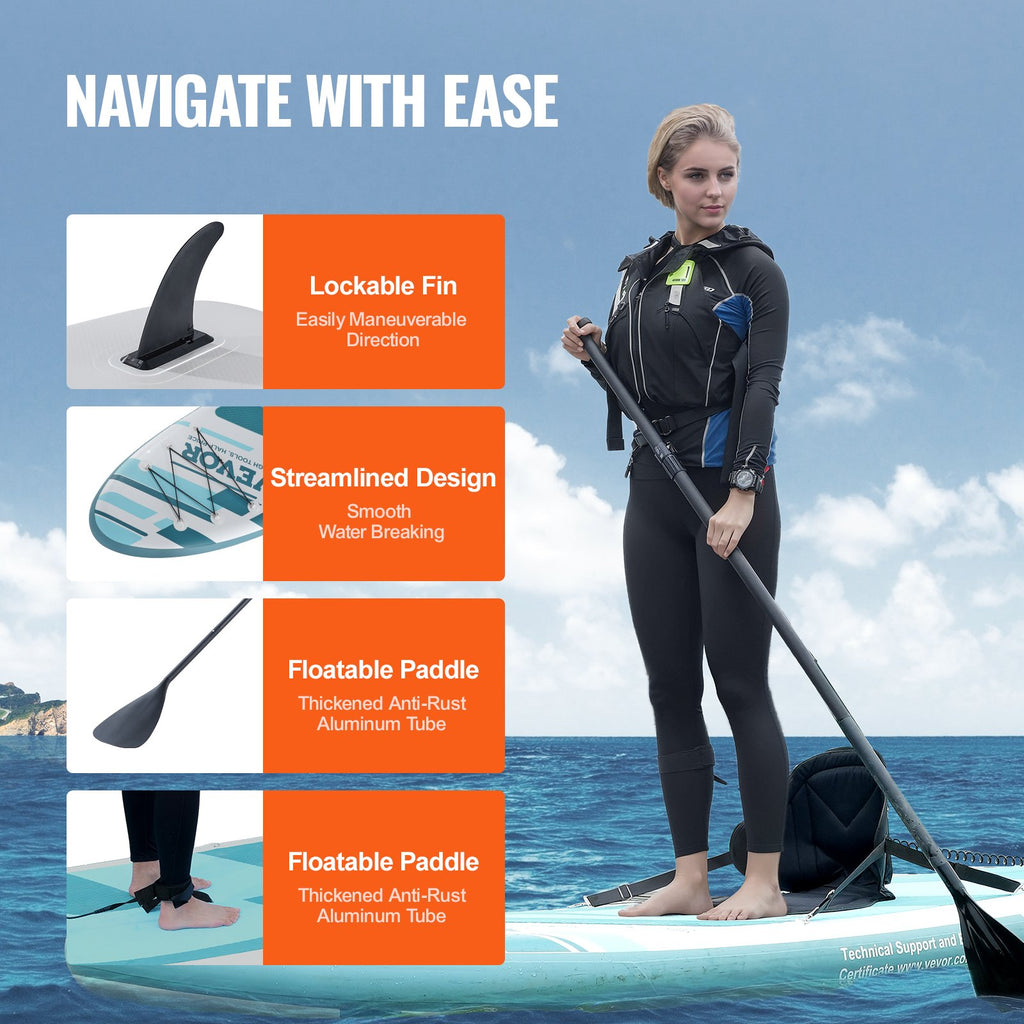 Pripučiama irklentė (SUP) VEVOR SUP-320S, 323 cm ilgio