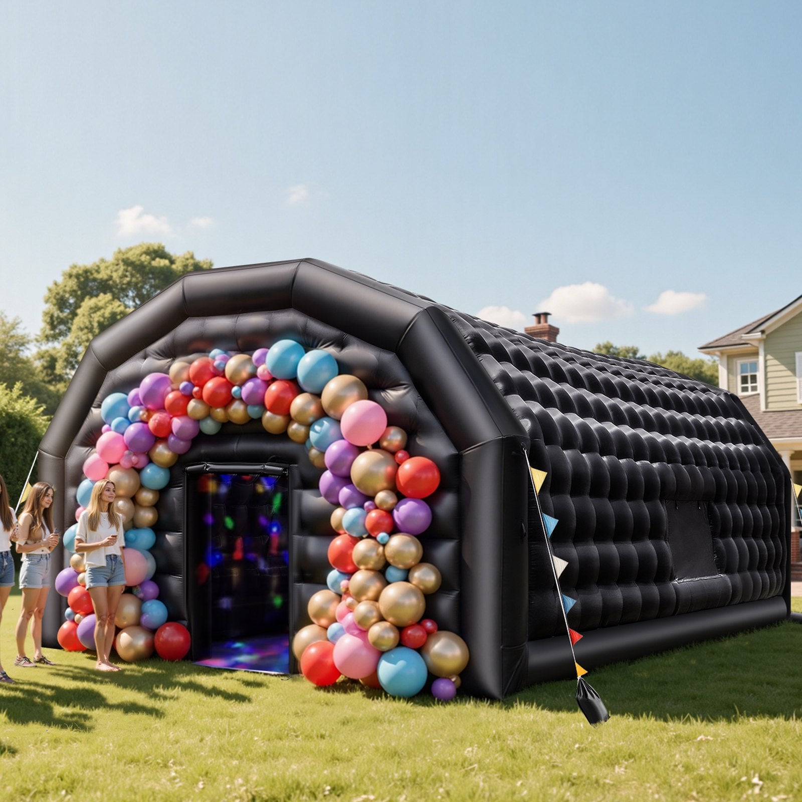 Pripučiama palapinė-naktinis klubas VEVOR S-CQJLB-8x6-B, 8 x 6 x 4 m