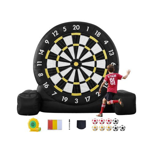 Pripučiamas futbolo smiginis VEVOR CQZQYX25209F, 2,5 m aukščio.
