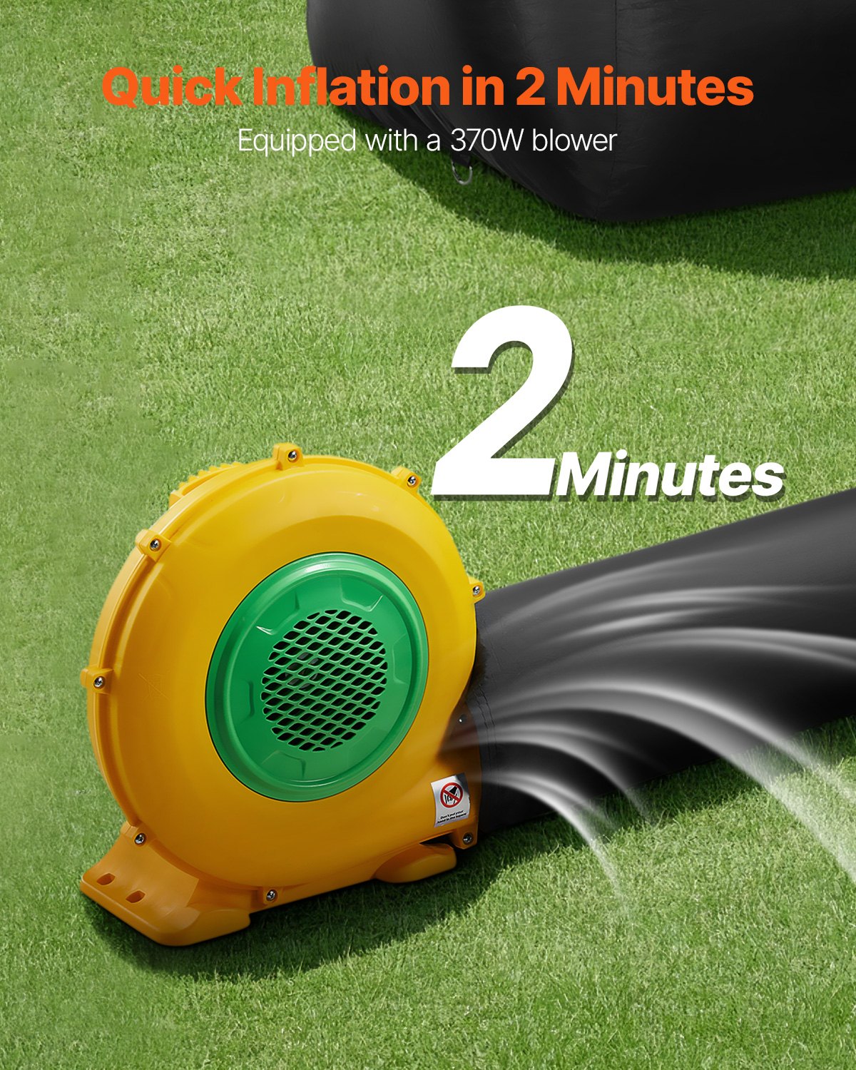 Pripučiamas futbolo smiginis VEVOR CQZQYX25209F, 2,5 m aukščio.