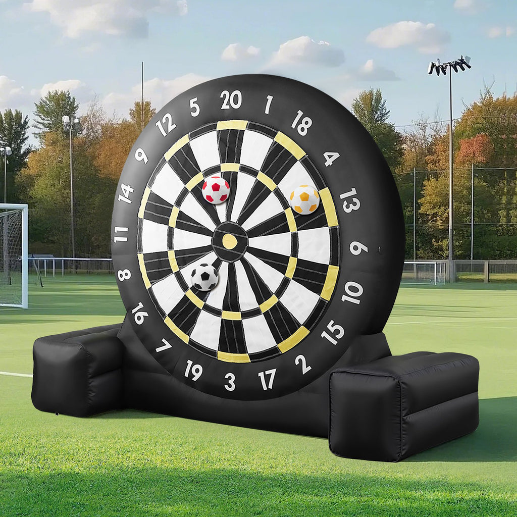 Pripučiamas futbolo smiginis VEVOR CQZQYX25209F, 2,5 m aukščio.