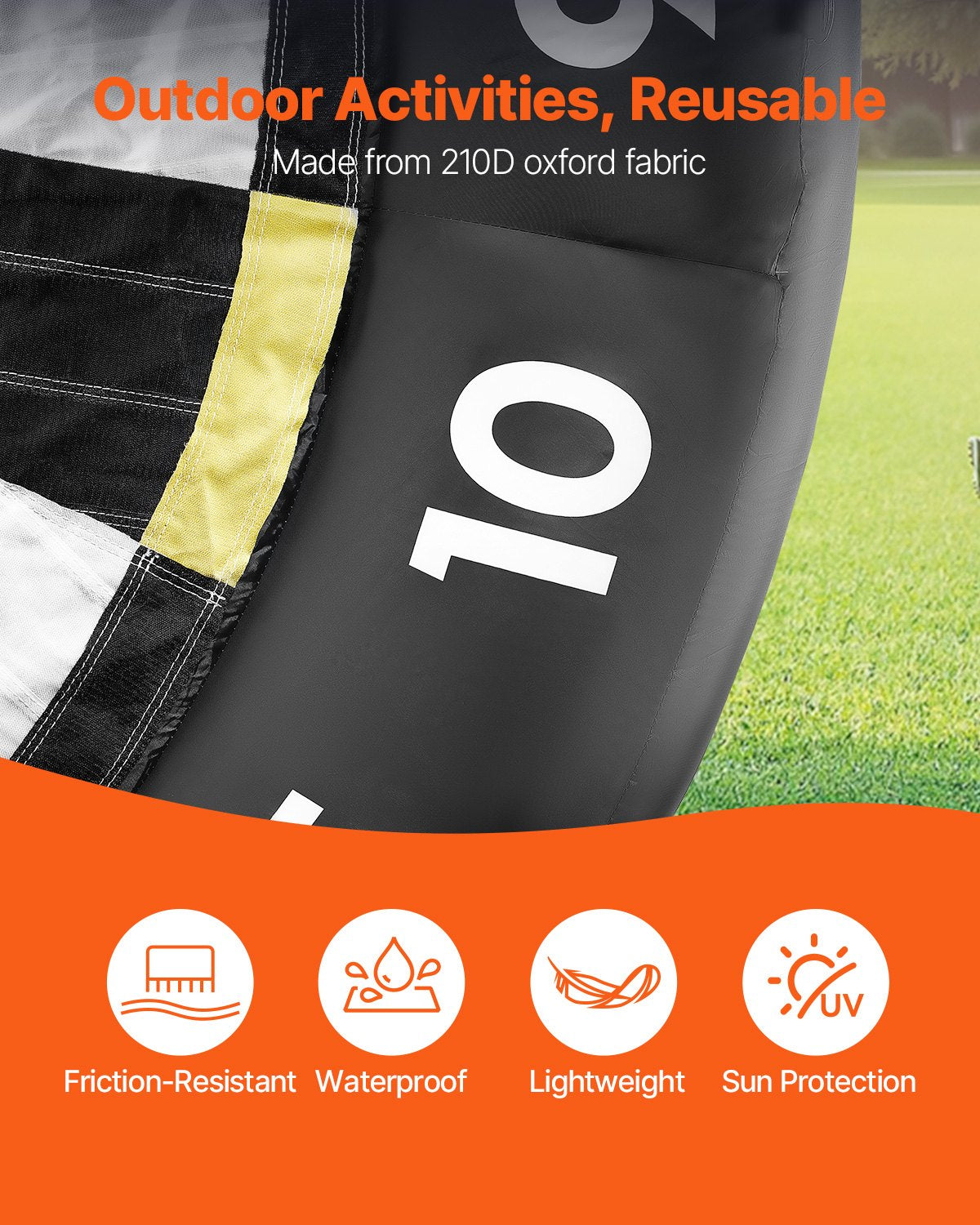 Pripučiamas futbolo smiginis VEVOR CQZQYX30209F, 3 m aukščio