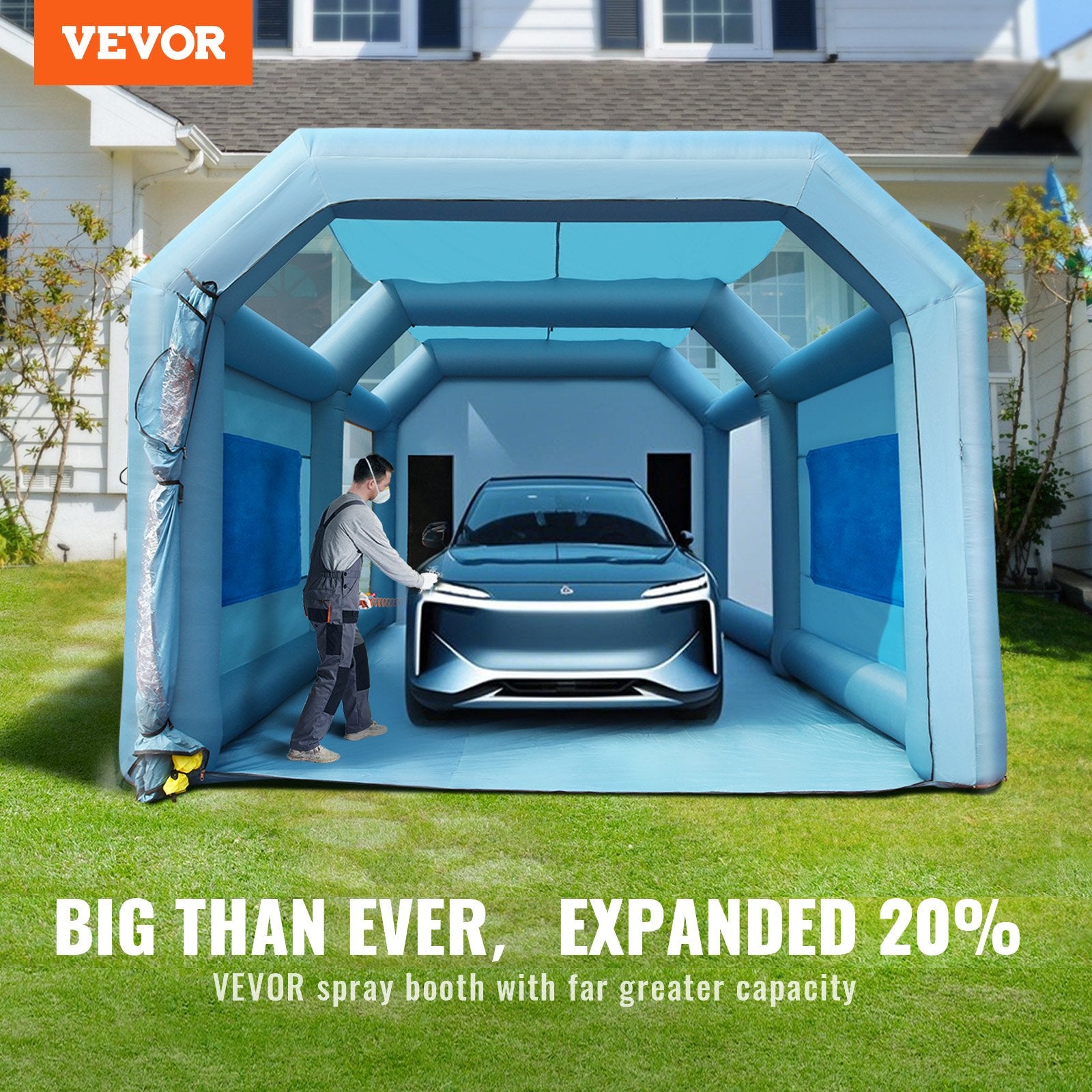 Pripučiama dažymo kamera VEVOR YJSSX08, 8 x 4,5 x 3,3 m