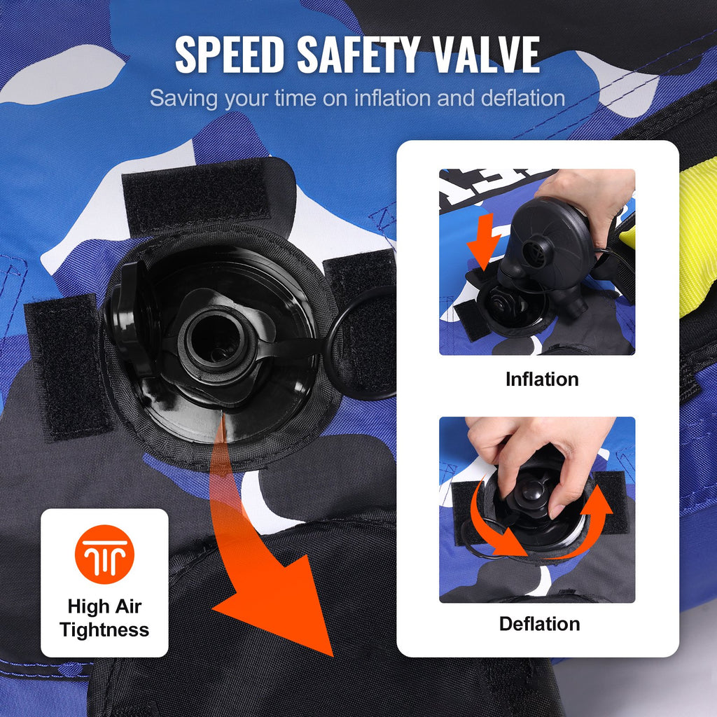 Pripučiamas vandens ratas VEVOR SS-1002, 1-2 asmenims