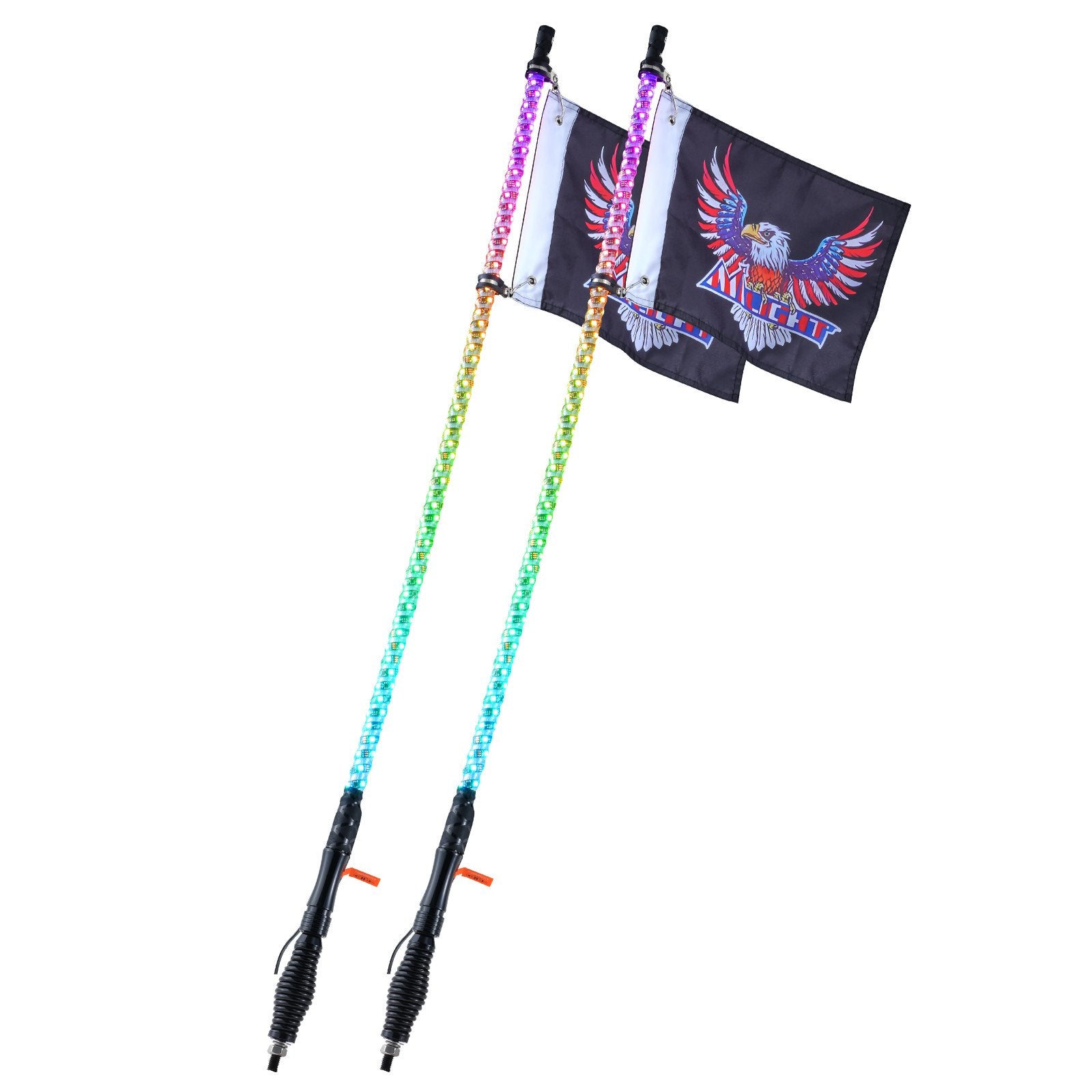 LED antenos-žibintai VEVOR WM-3190RGB-XC-CR-TH-2, 2 vnt., 90 cm