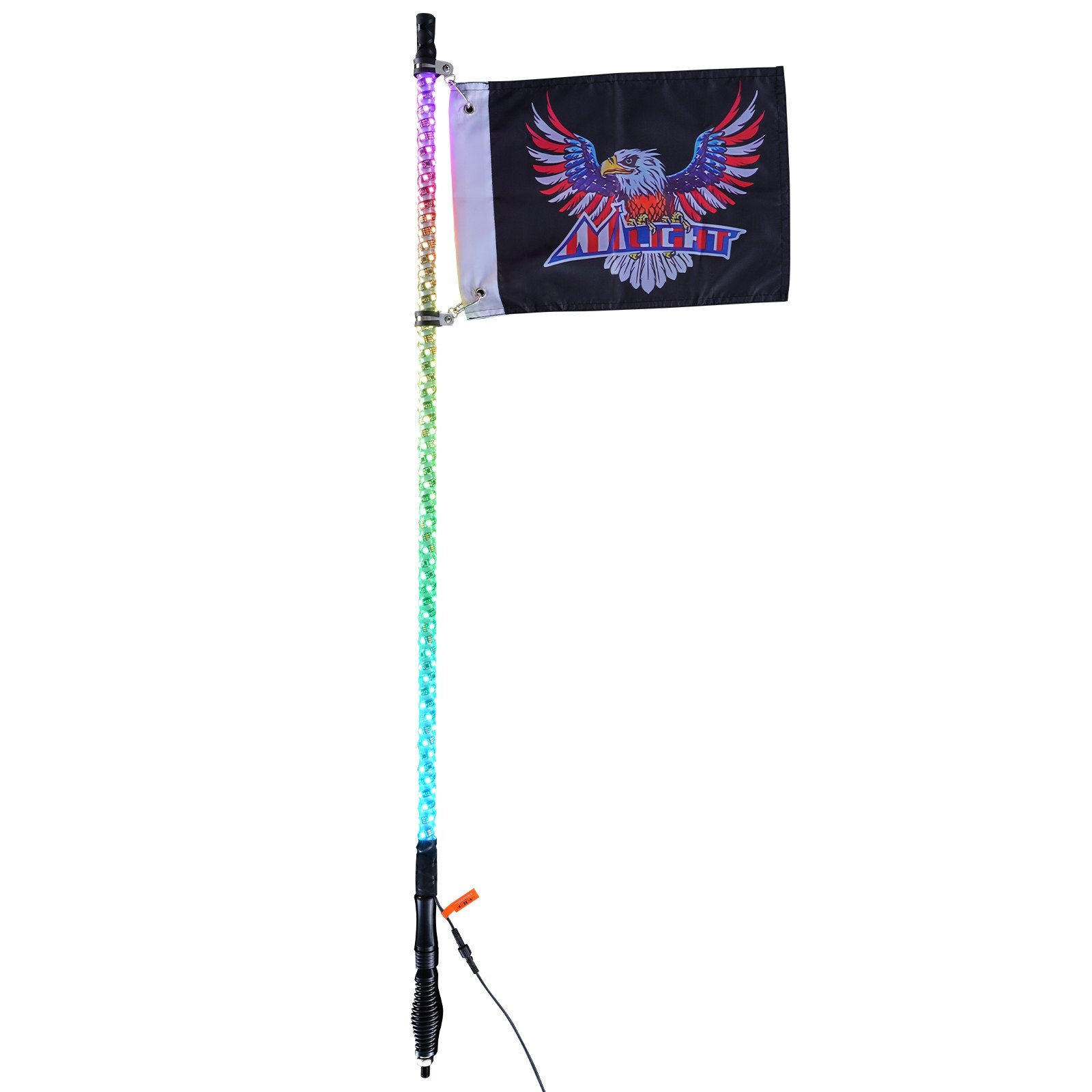 LED antenos žibintas VEVOR WM-3190RGB-XC-CR-TH-1, 91 cm ilgio su RGB apšvietimu