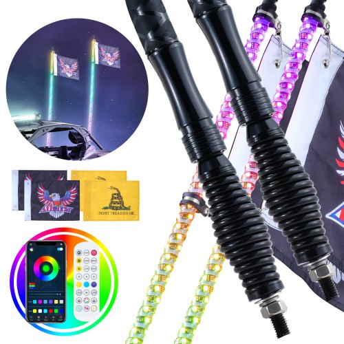 LED antenos-šviesos VEVOR WM-31120RGB-XC-CR-TH-2, 1,2 m
