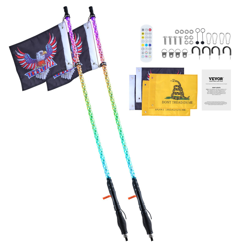 LED antenos-šviesos VEVOR WM-31120RGB-XC-CR-TH-2, 1,2 m