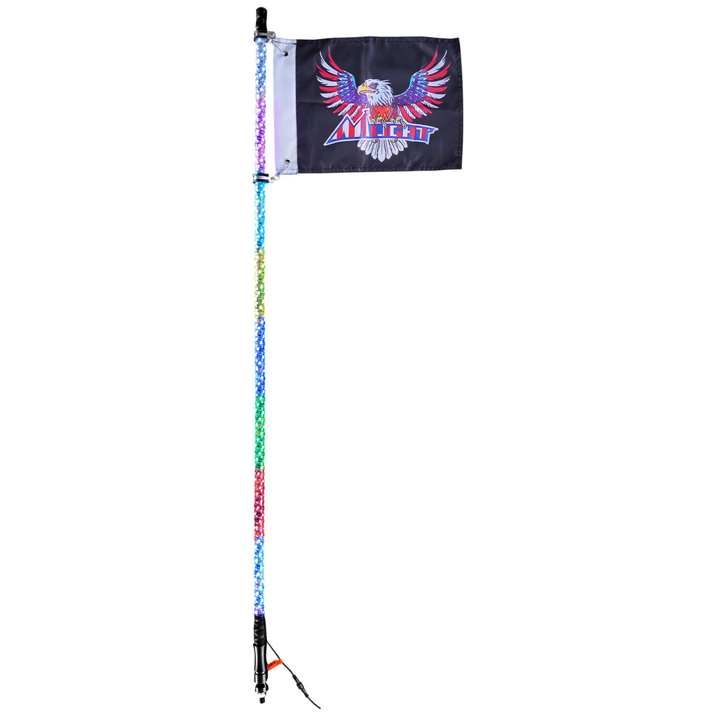 LED žibintas-antena VEVOR WM-31120RGB-XC-CR-1, 122 cm