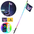 LED antenos žibintas VEVOR WM-31150RGB-XC-CR-1, 152 cm