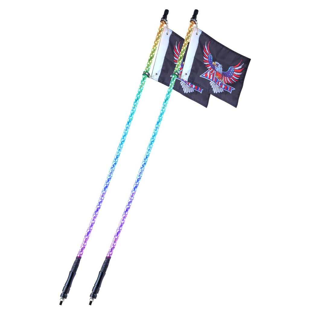LED antenos VEVOR WM-31150RGB-XC-CR-2, 150 cm, 2 vnt.