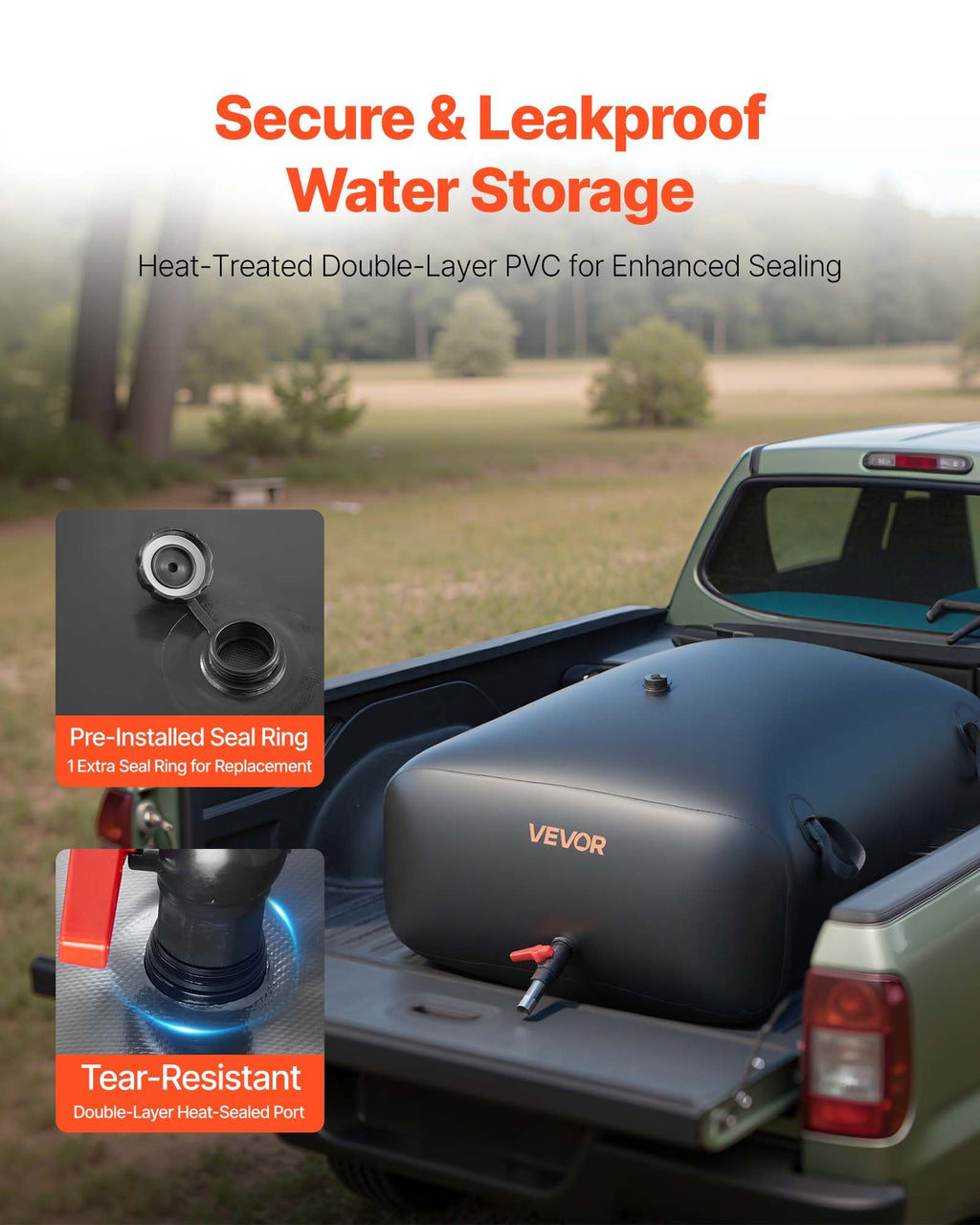 Vandens talpa VEVOR WSB-330L-Black, 330 l