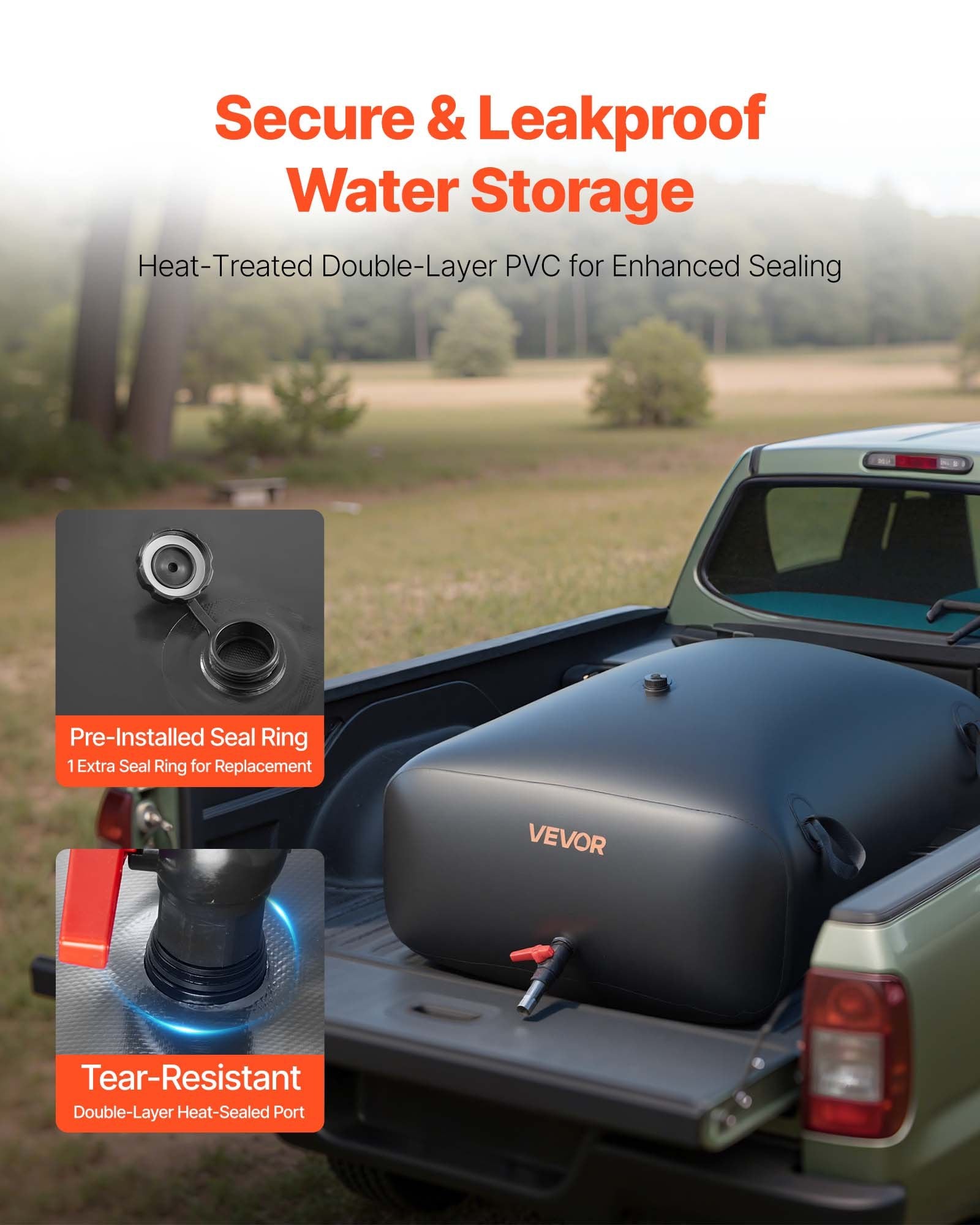 Vandens talpa VEVOR WSB-330L-Black, 330 l