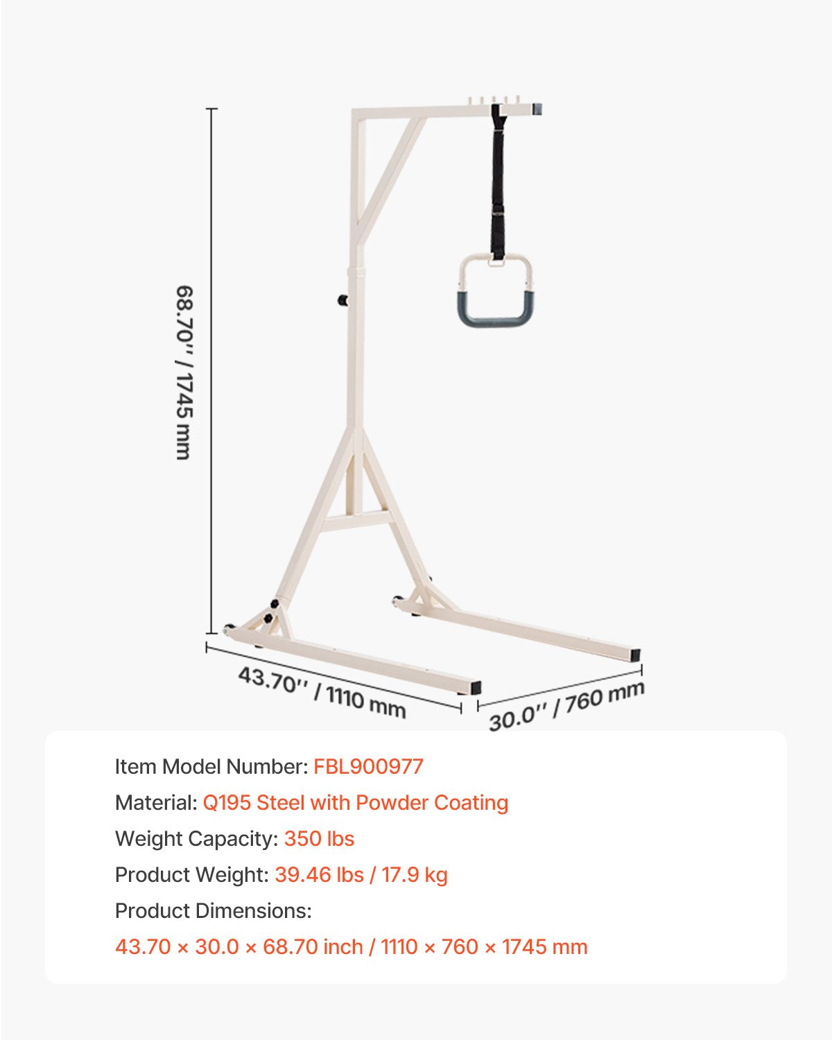 Lovos trapecija VEVOR FBL900977, 158 kg keliamoji galia