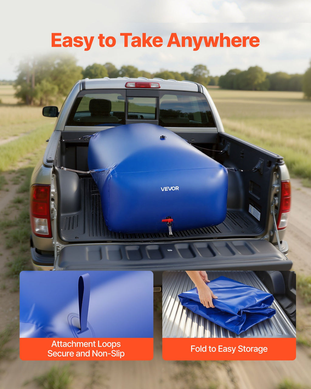 Vandens talpa VEVOR WSB-1000L-Blue, 1000 l