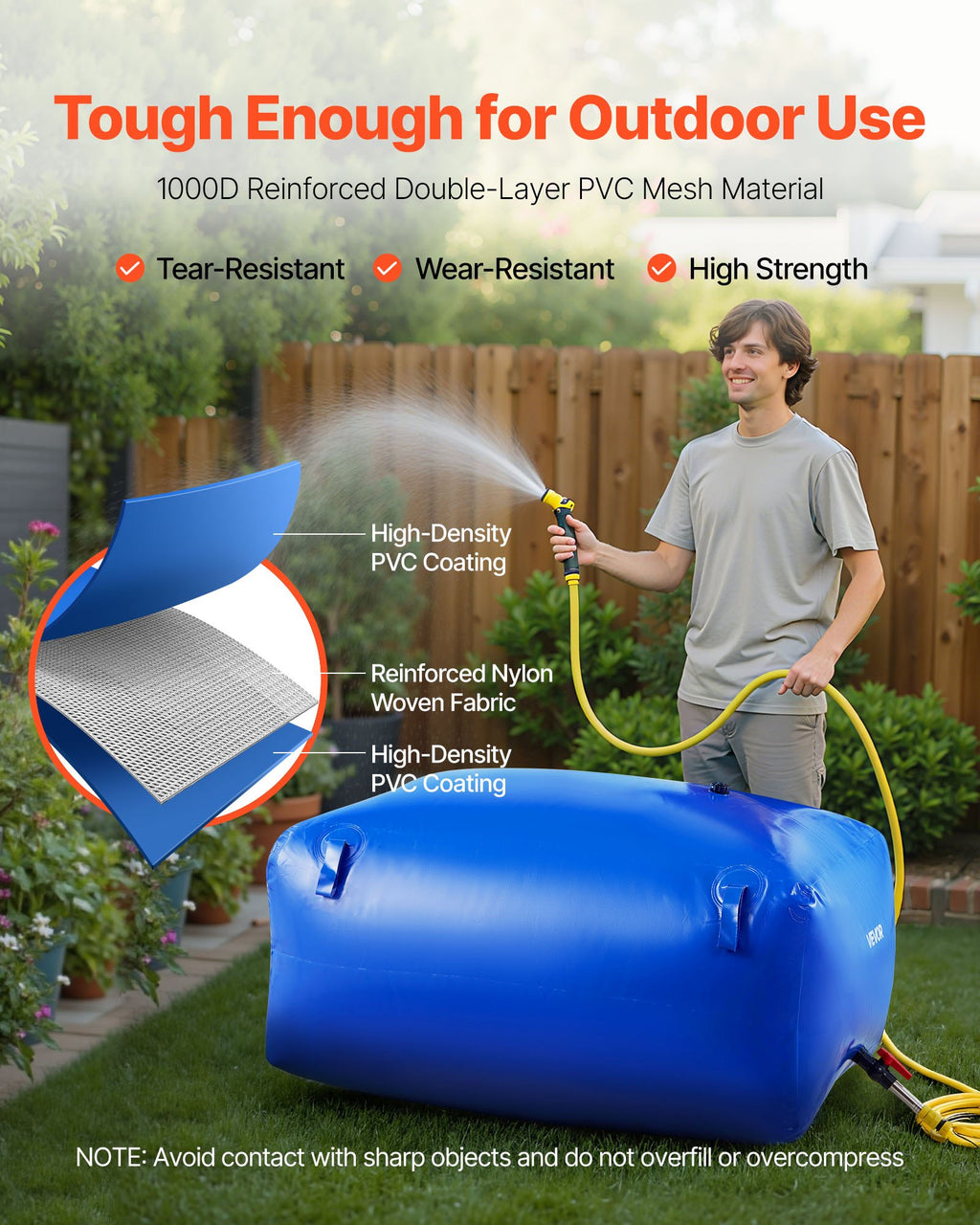 Vandens talpa VEVOR WSB-400L-Blue, 400 l