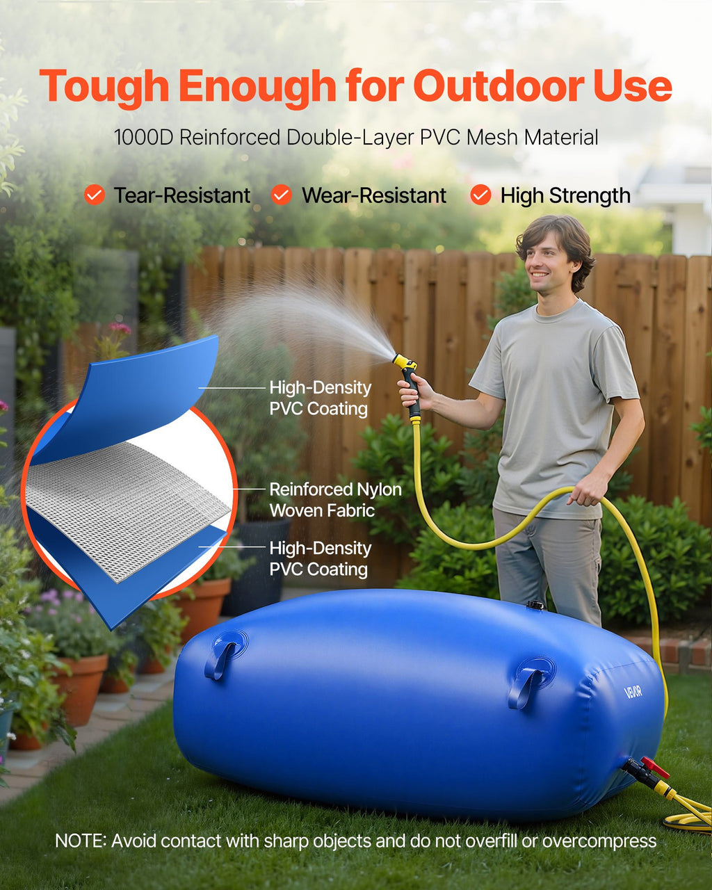 Vandens talpa VEVOR WSB-330L-Blue, 330 l