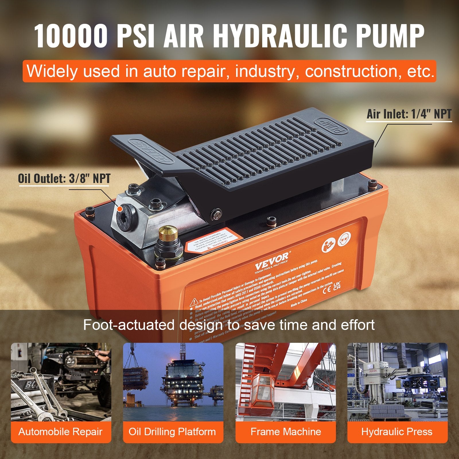 Pneumatinis hidraulinis siurblys VEVOR NAP002, 700 bar