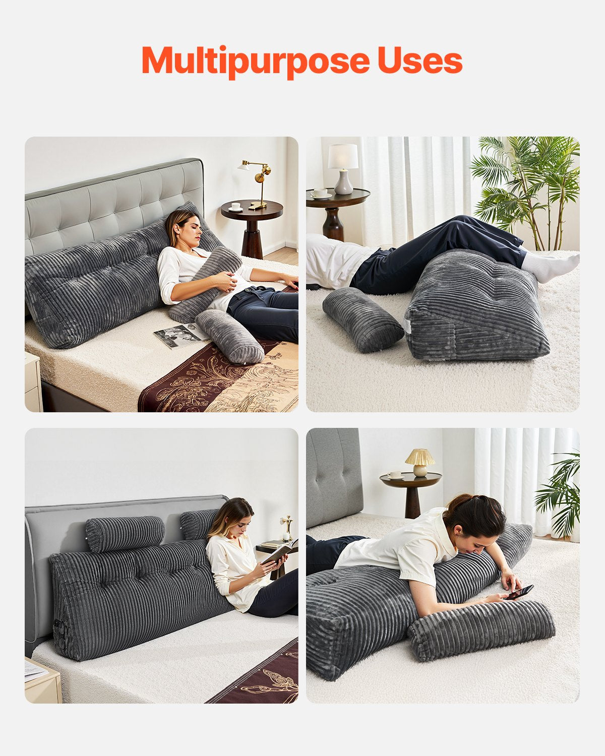 Lovos galvūgalio pagalvė VEVOR SSYDZ-08, King Size (192 cm)