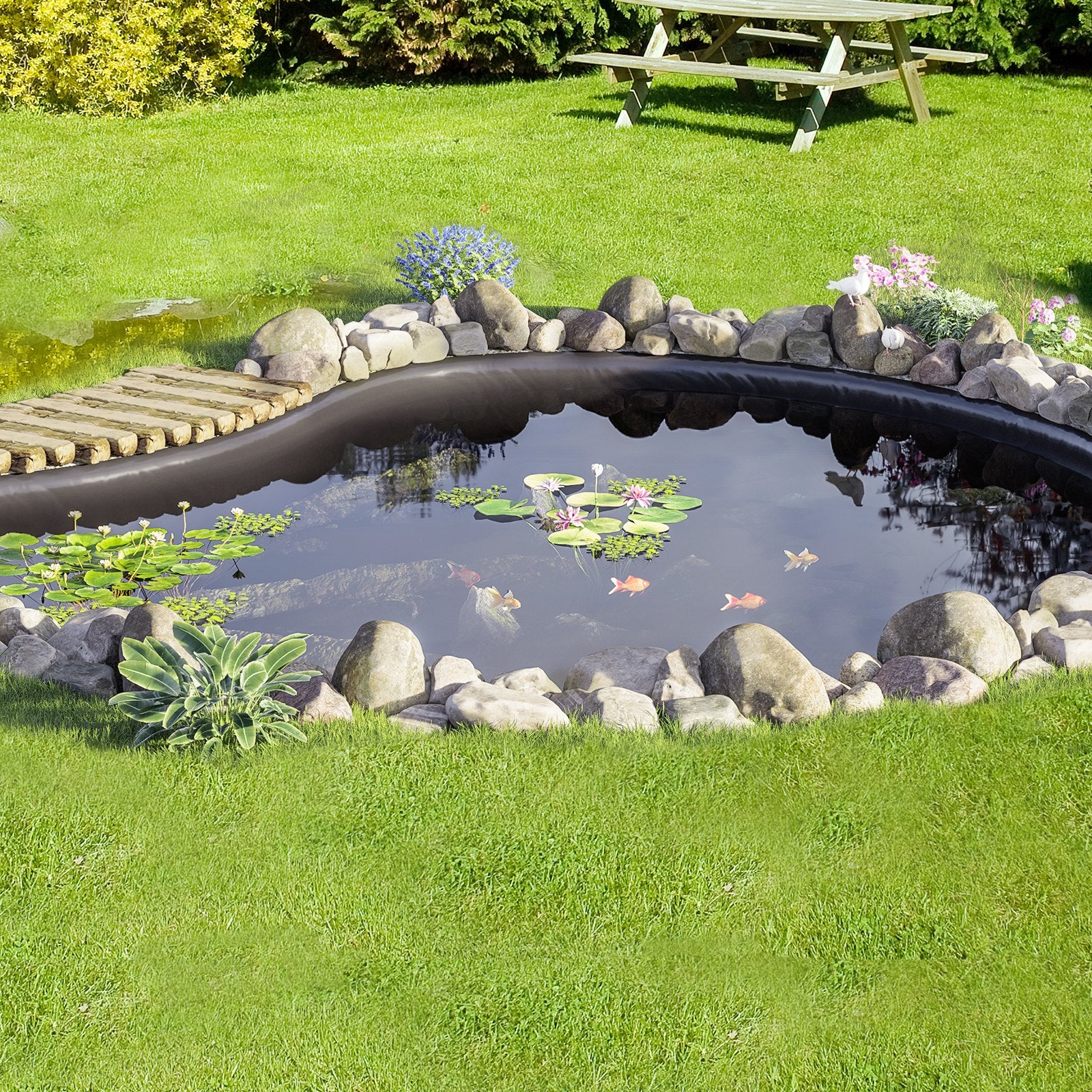 Tvenkinio plėvelė VEVOR EPDM 20*25 ft, 6 x 7.6 m