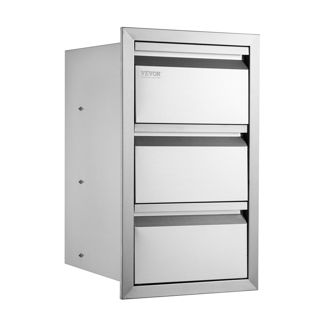 Lauko virtuvės stalčių blokas VEVOR KM-CTG-2302-SKU6, 3 stalčių