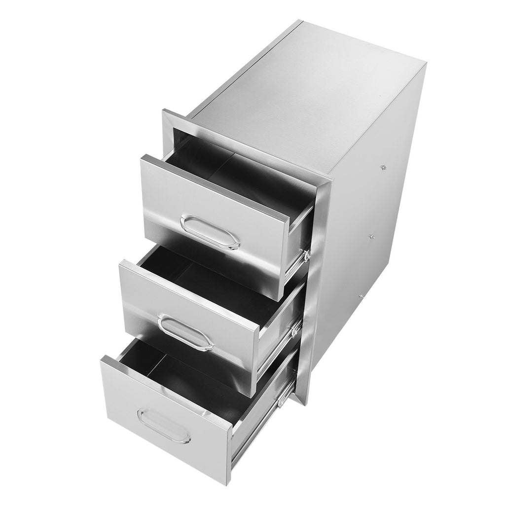 Lauko virtuvės stalčiai VEVOR KM-CTG-2302-SKU2, 3 stalčių