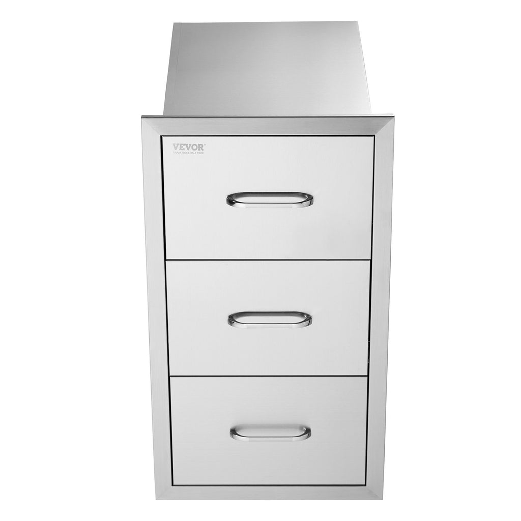 Lauko virtuvės stalčiai VEVOR KM-CTG-2302-SKU2, 3 stalčių