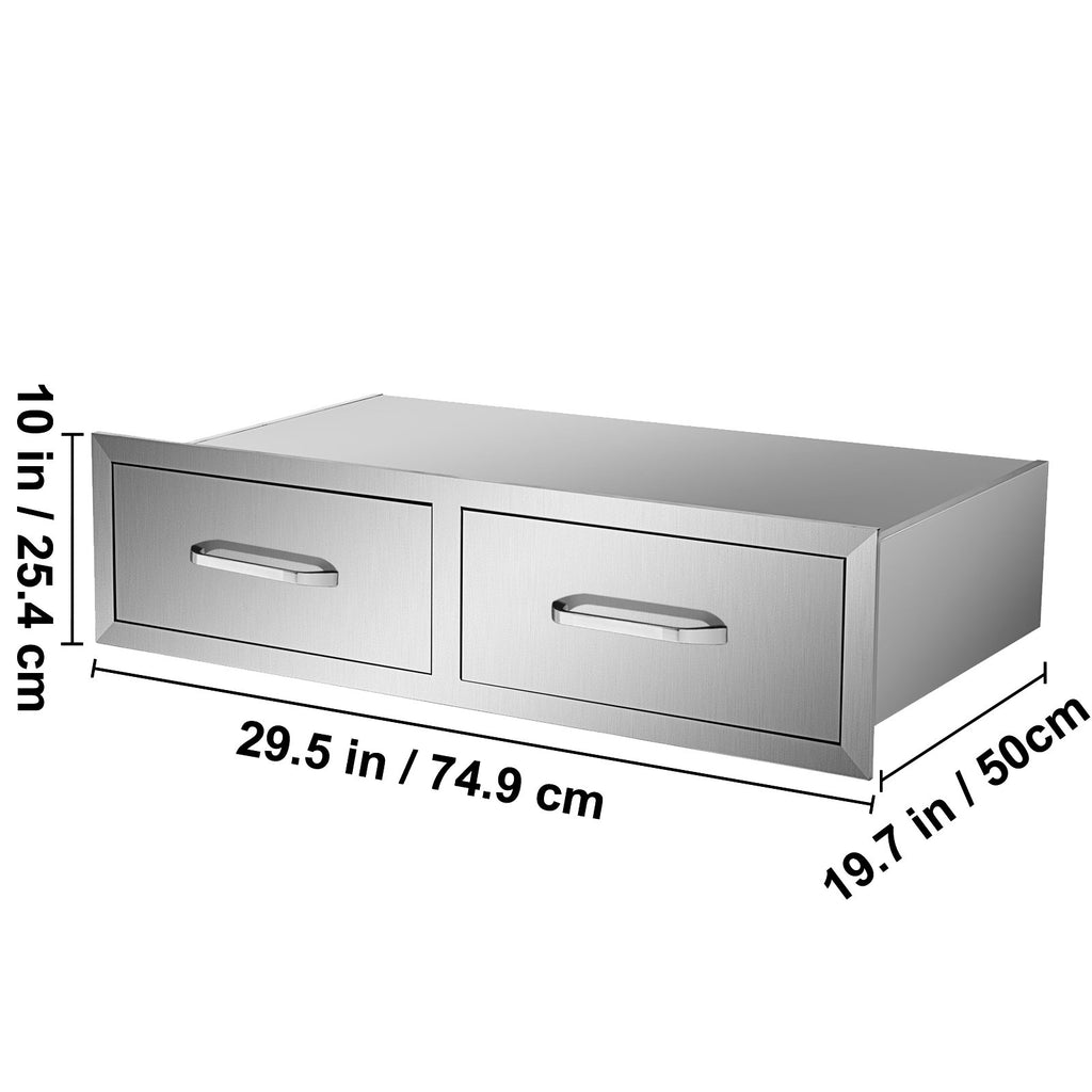 Lauko virtuvės stalčiai VEVOR KM-CTG-2302-SKU11, nerūdijančio plieno.