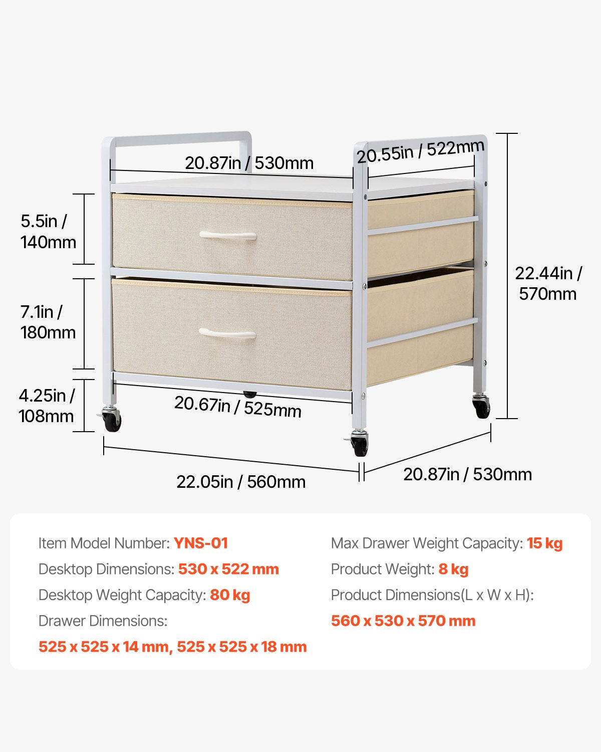 Mini šaldytuvo stovas VEVOR YNS-01, 80 kg apkrova