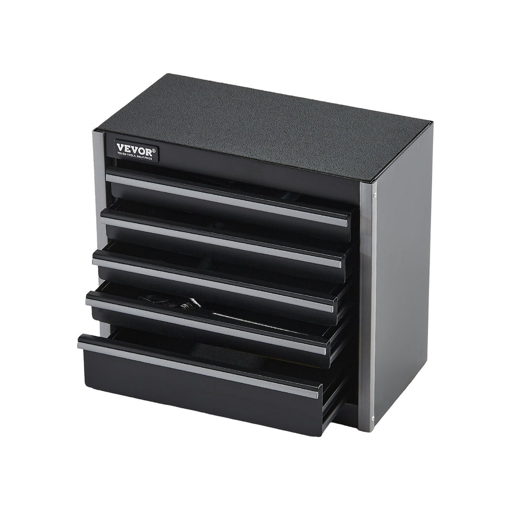 Metalinė įrankių dėžė VEVOR TBHG-905BK, 5 stalčiai