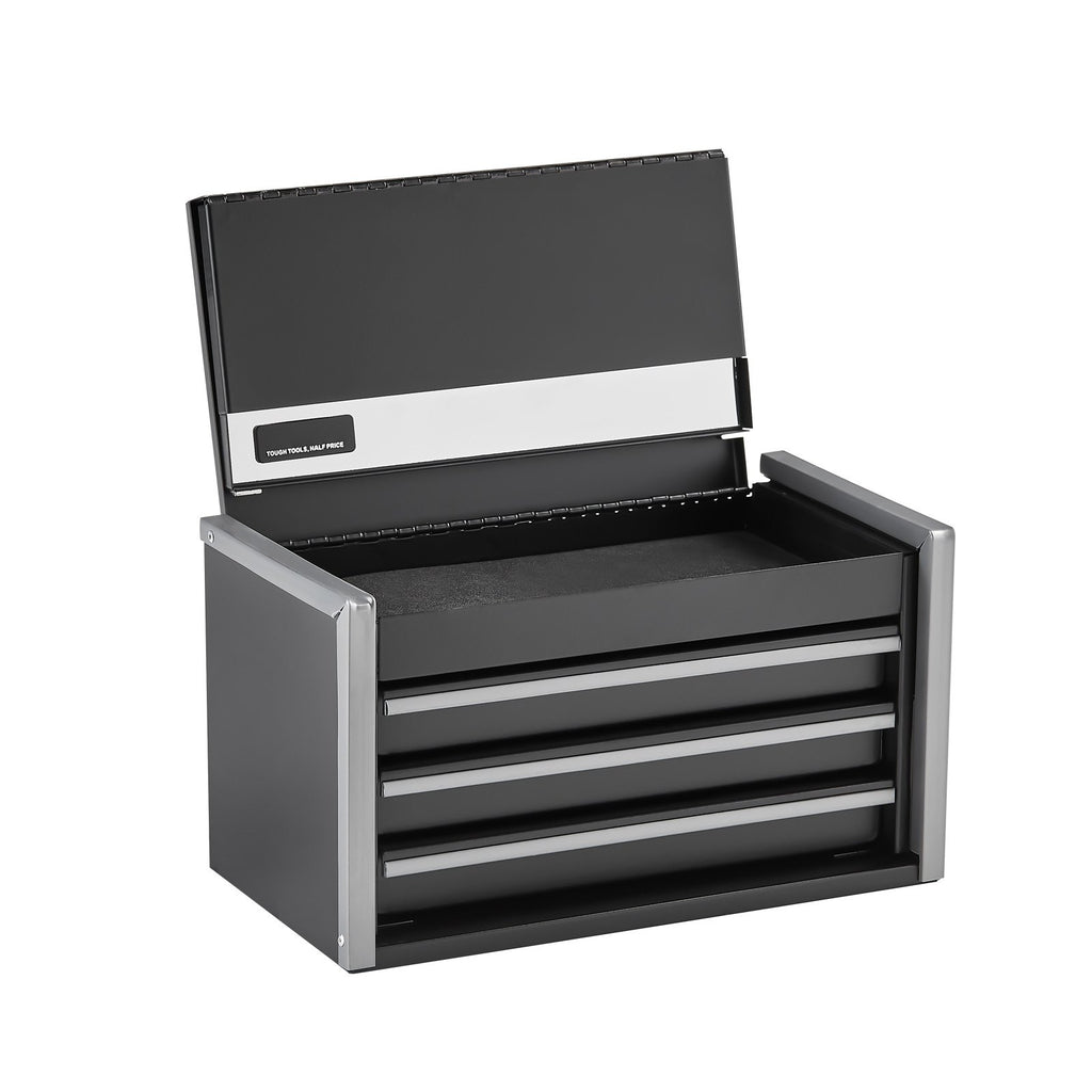Metalinė įrankių dėžė VEVOR TBHG-913BK, 3 stalčiai