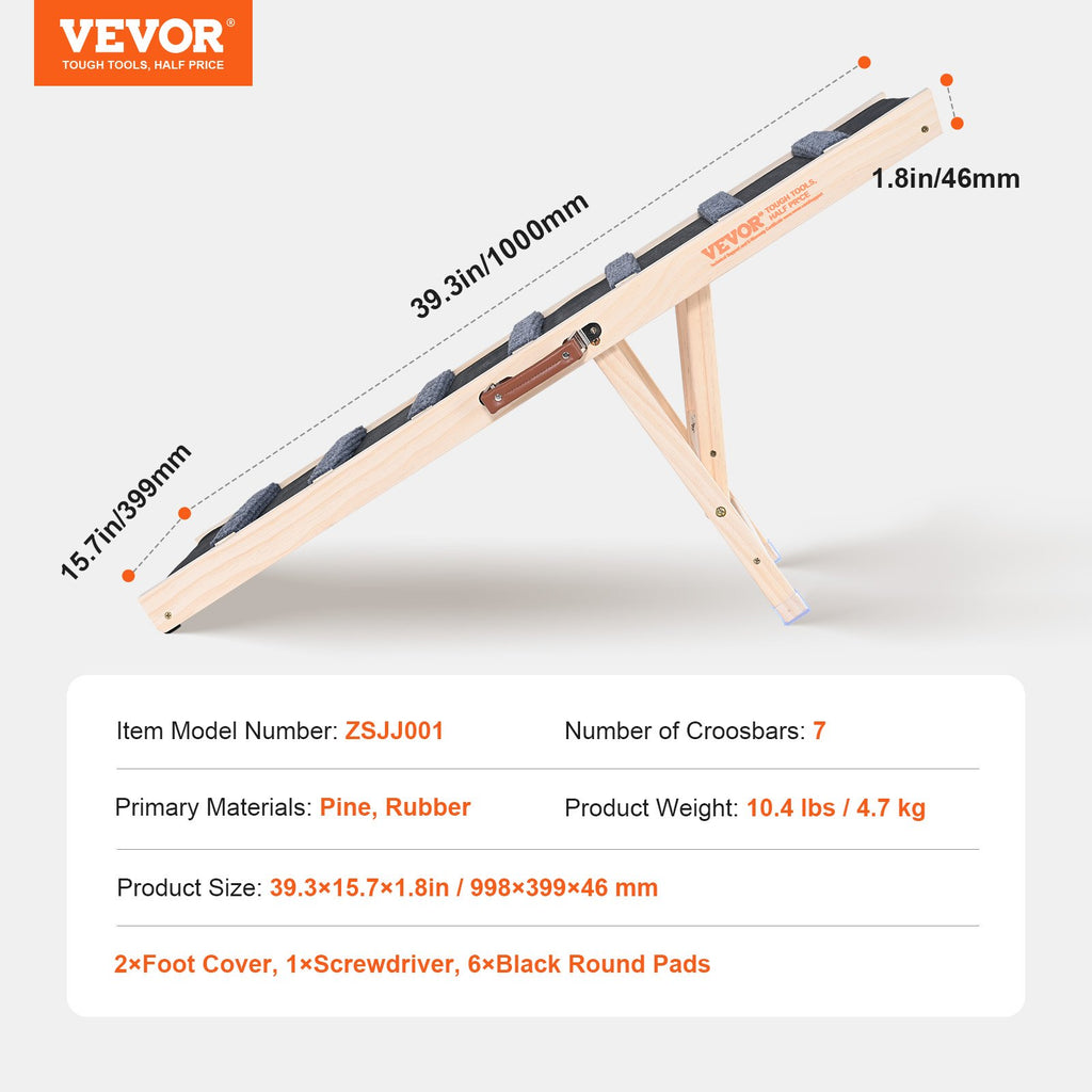 Šunų rampa VEVOR ZSJJ001, reguliuojamas aukštis 38–56 cm