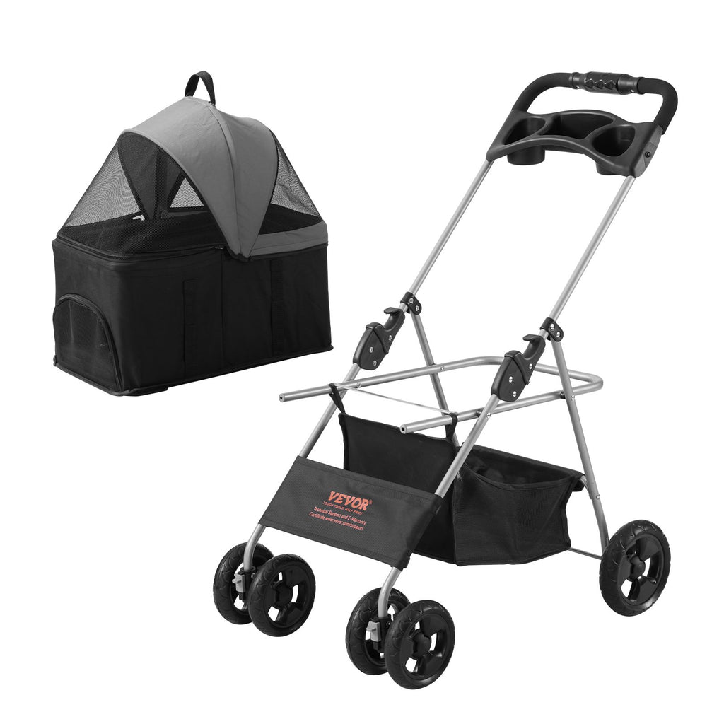 Augintinių vežimėlis VEVOR DTC-804F, iki 16 kg apkrova