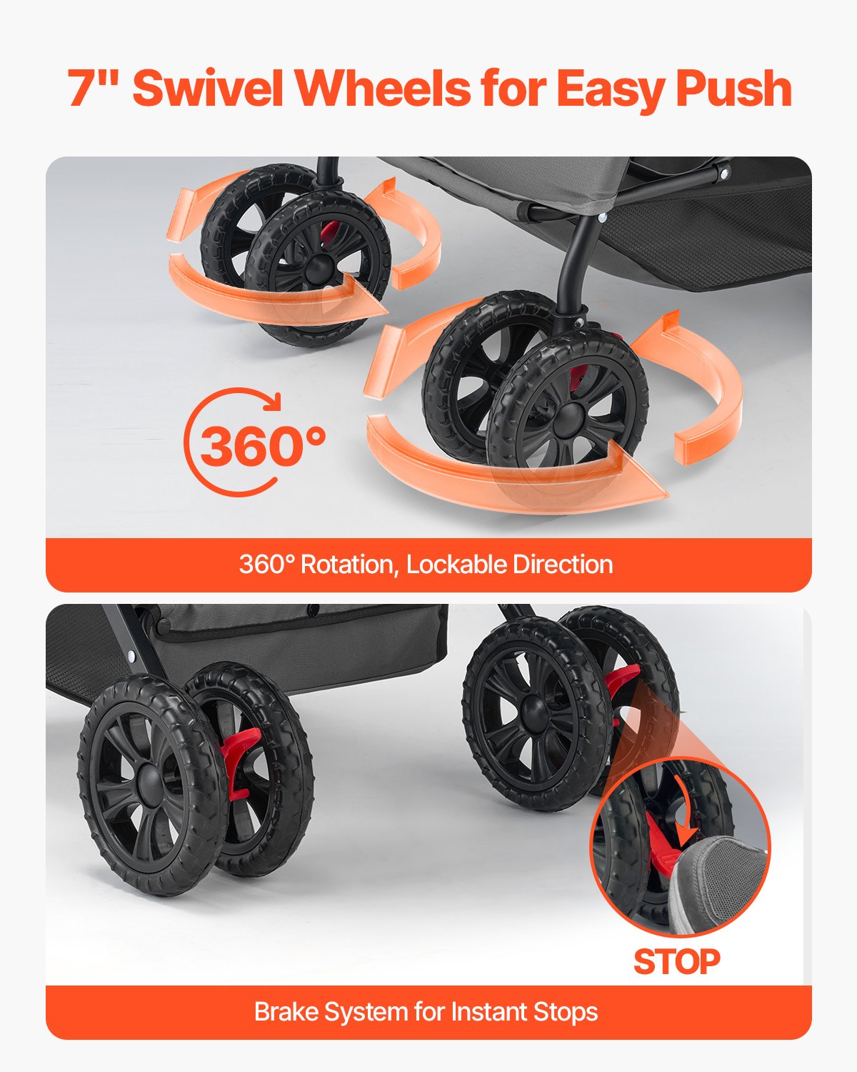 Vežimėlis augintiniams VEVOR GS303, iki 20 kg